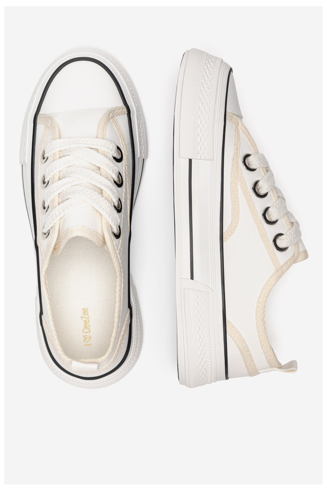 Pantofi pânză DeeZee WFA2914-1 ALB