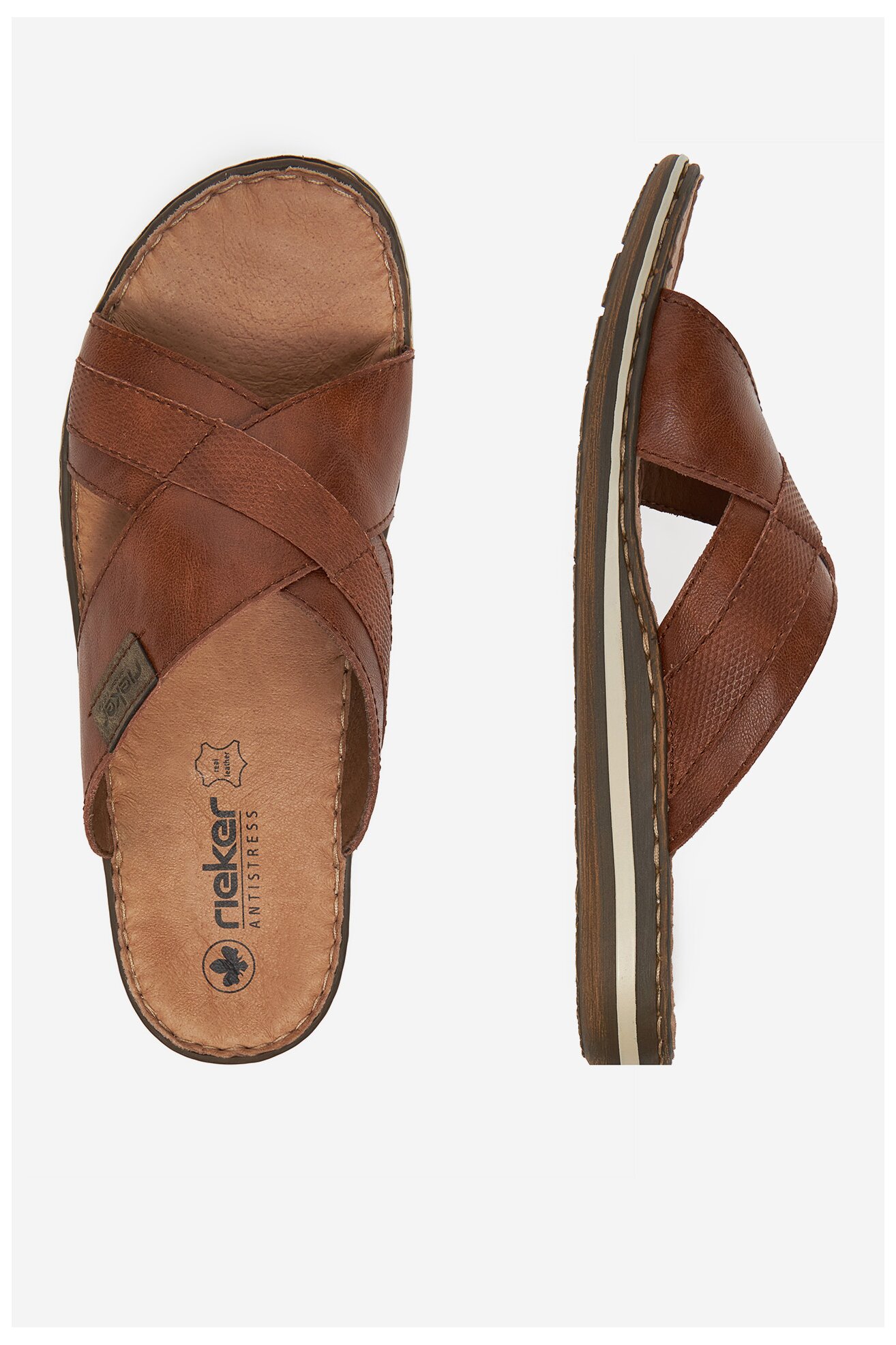 Klapki Rieker CEO-21082-24 Brązowy