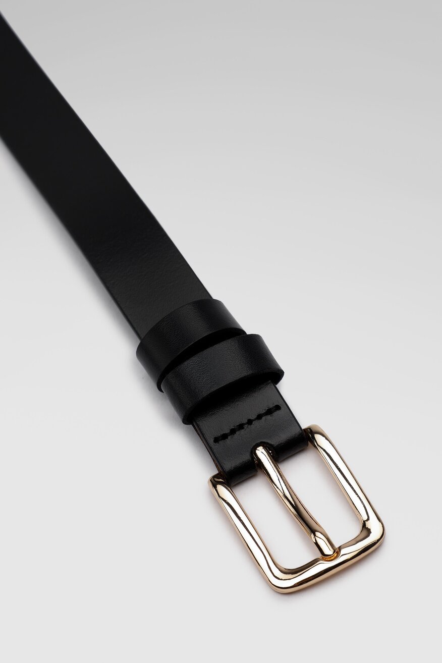 
                Lasocki - Pasek damski skórzany czarny - 5904248971021