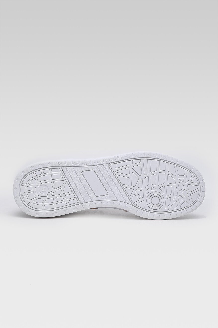
                OMENAA FOUNDATION - Sneakersy beżowe sznurowane - 5904248624873