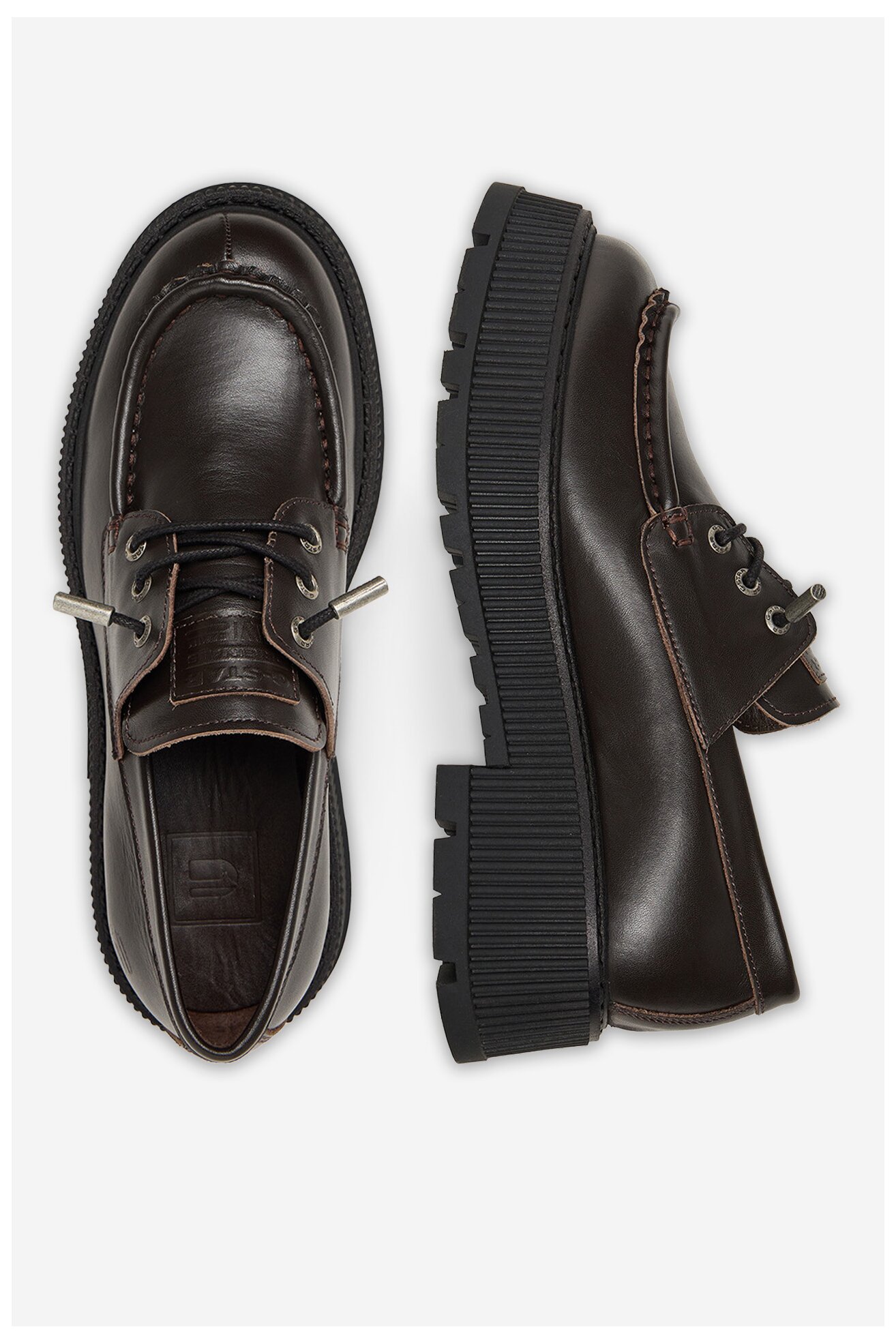 Félcipő G-STAR RAW EO-ELIF-9010-25 SÖTÉTBARNA