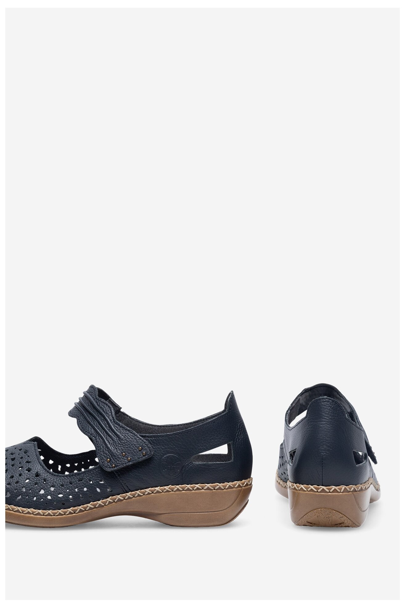 Baleriny Rieker 41399-14 Niebieski