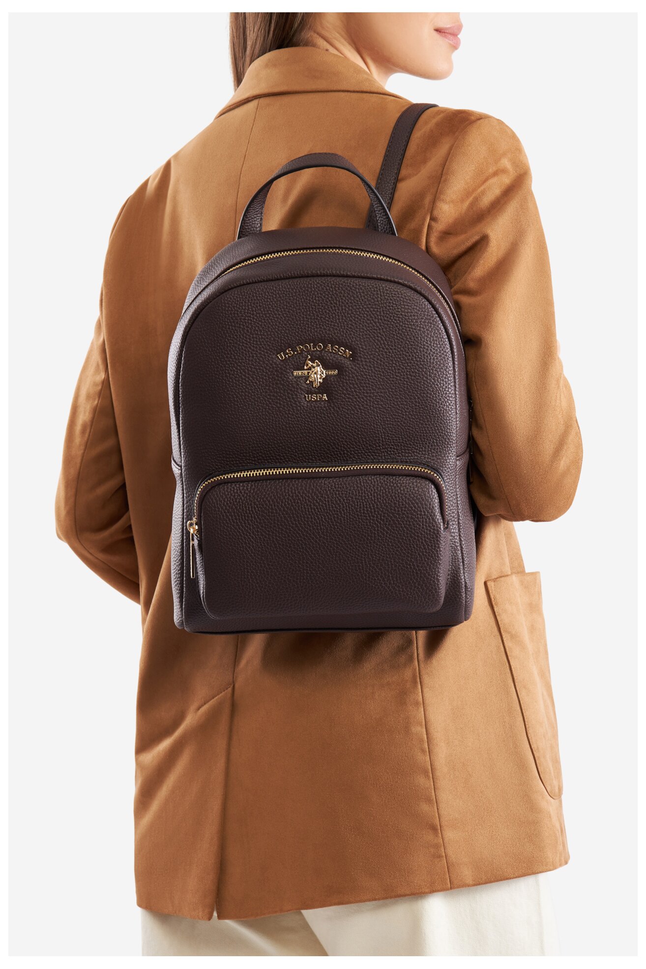 Plecak U.S. POLO ASSN. BIUXT6211WVP Brązowy ciemny