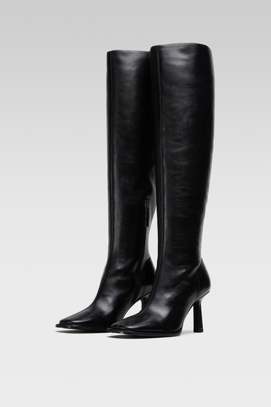 Gino Rossi - Kozaki skórzane na obcasie - 5904862234724