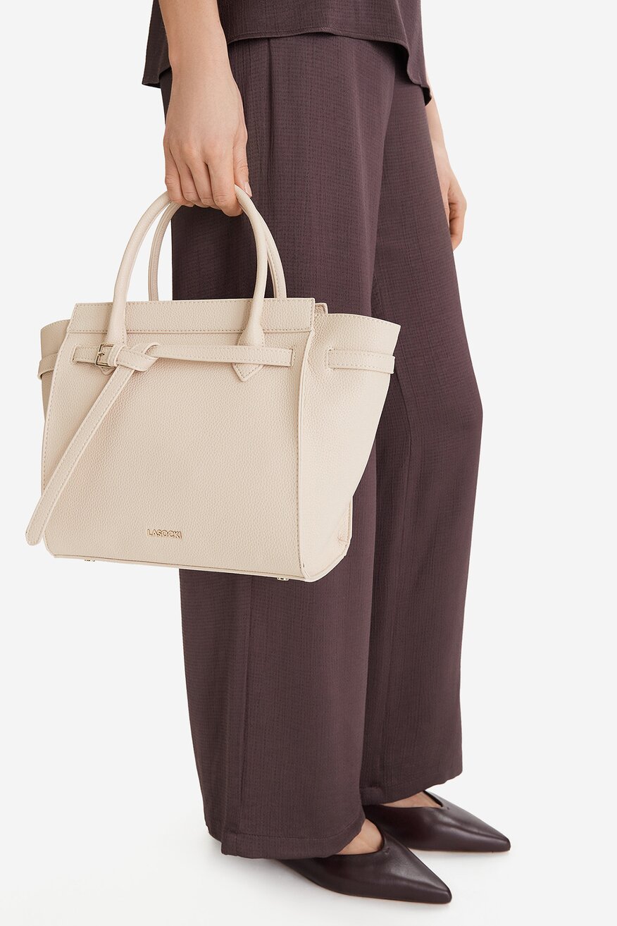 
                Дамска чанта Lasocki СЛОНОВА КОСТ - 5906751564769