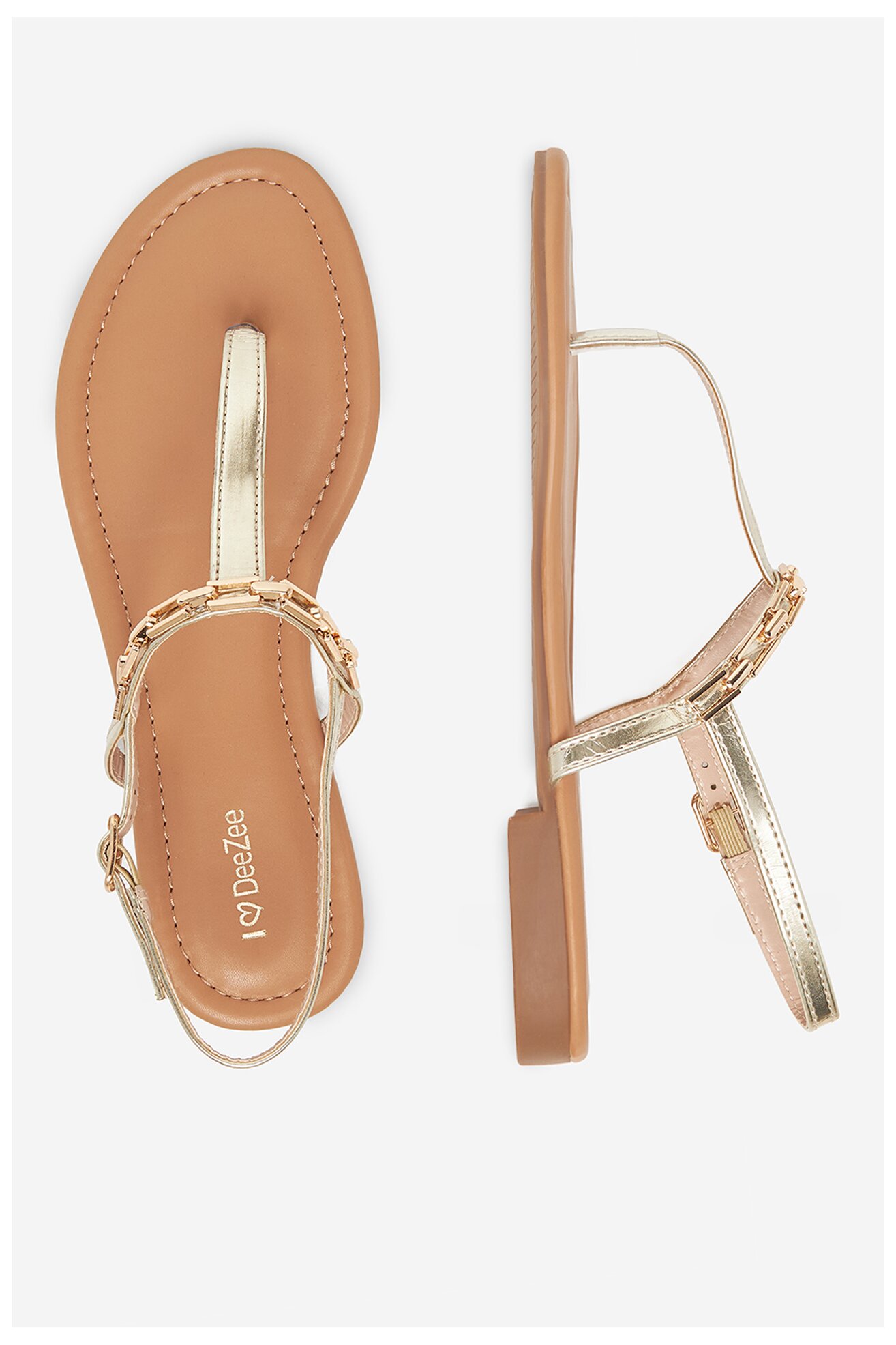 Sandały DeeZee E2141-1 Złoty