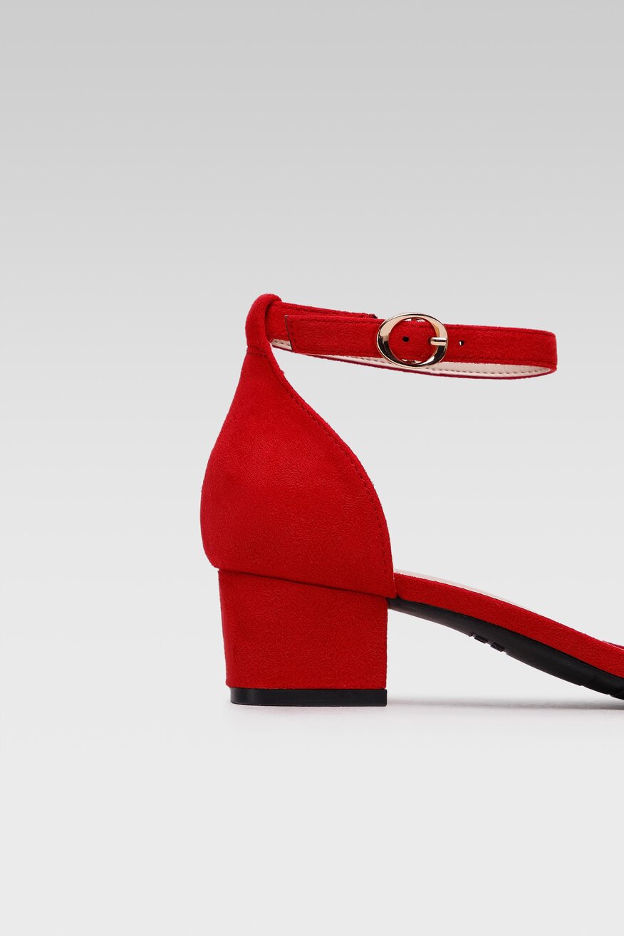 
                Jenny Fairy - Sandały czerwone ze sprzączką - 5904248446871