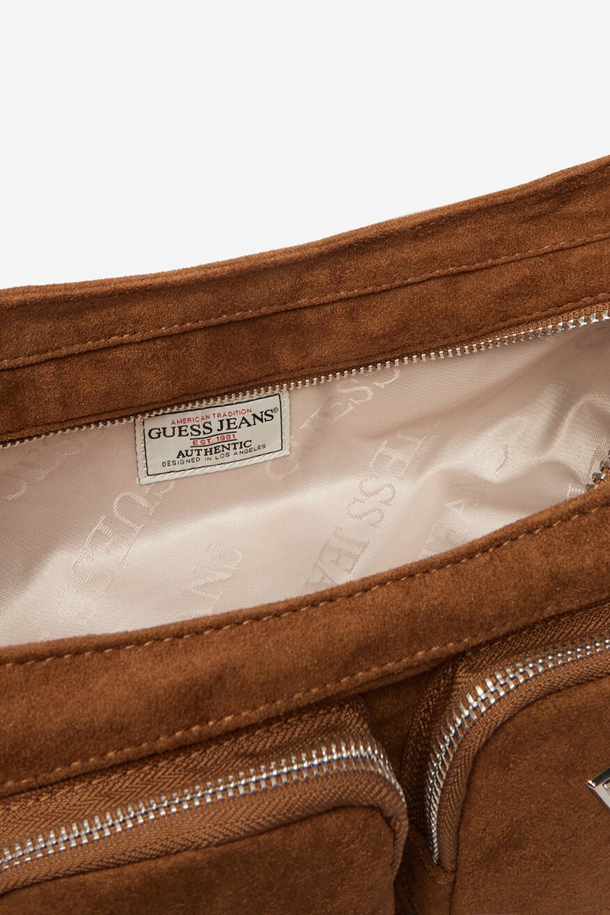 
                Дамска чанта GUESS JEANS КАФЯВ - 5906751878071