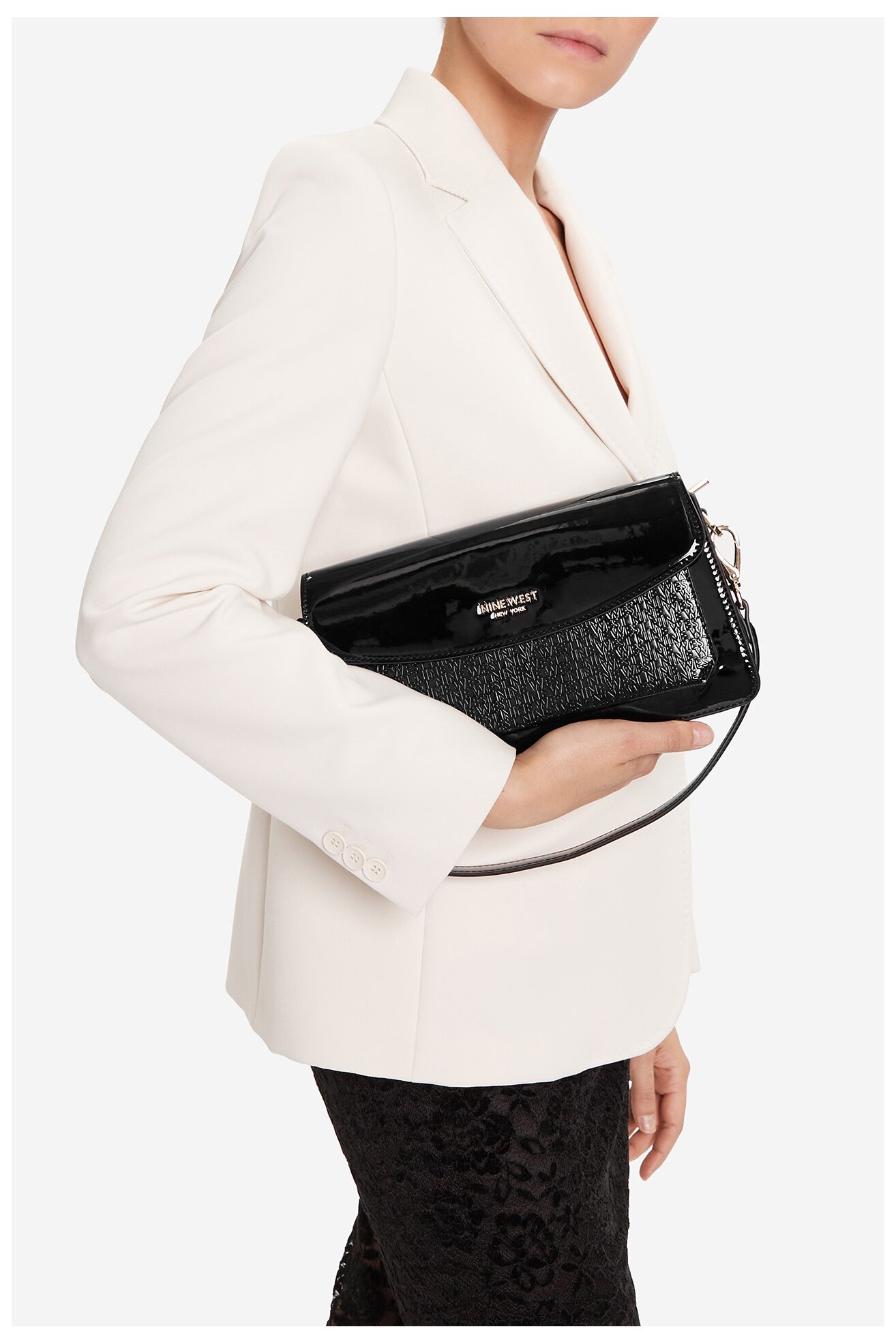 Torebka NINE WEST CEO-MISSISIPI-GLAR0 Czarny