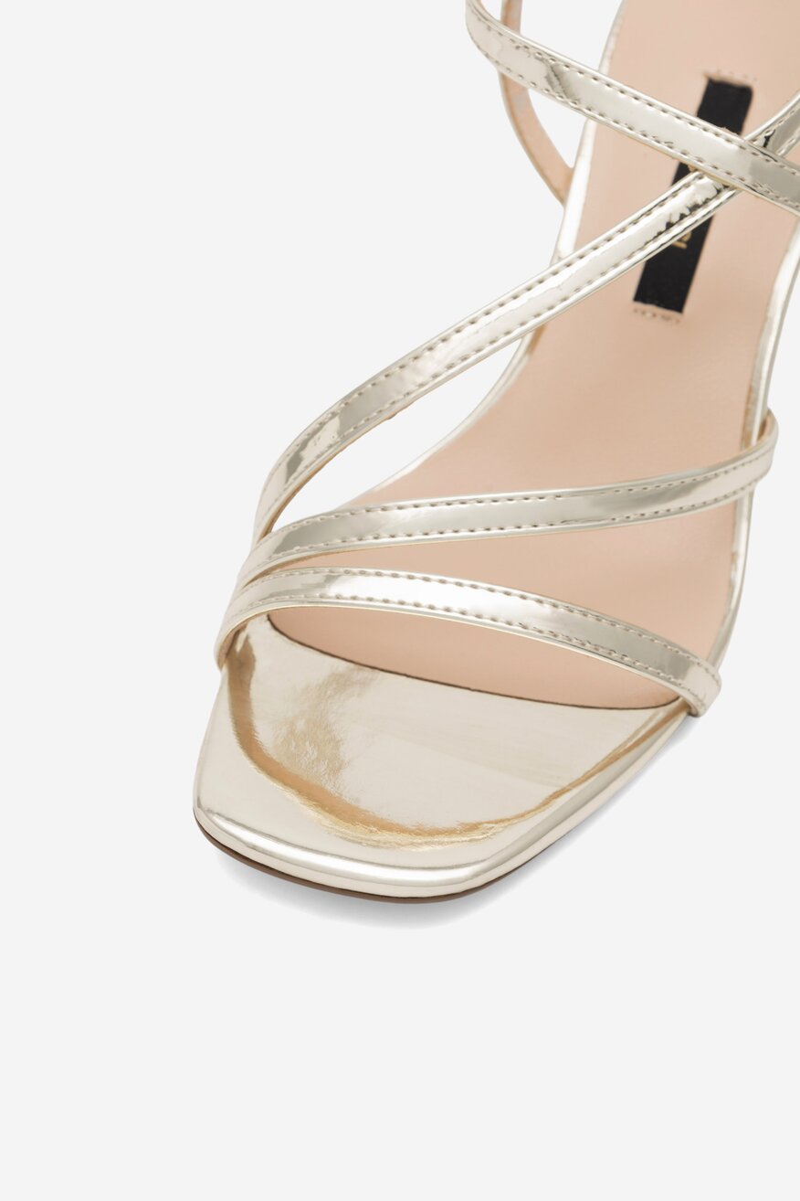 
                Gino Rossi - Skórzane sandały złote - 5904862754840