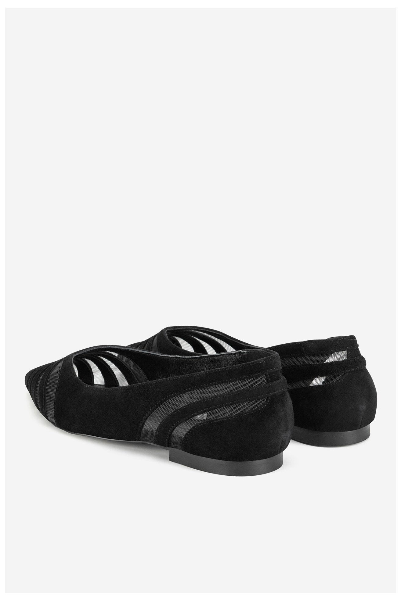 Baleriny EVA MINGE LUCY-V1166-08-1 Czarny