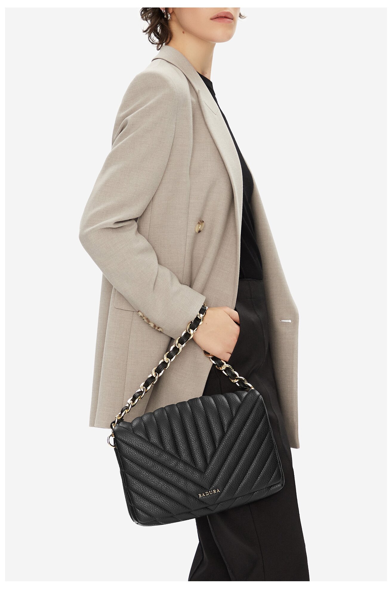Geantă de mână Badura C-ADALE-XCH003 NEGRU