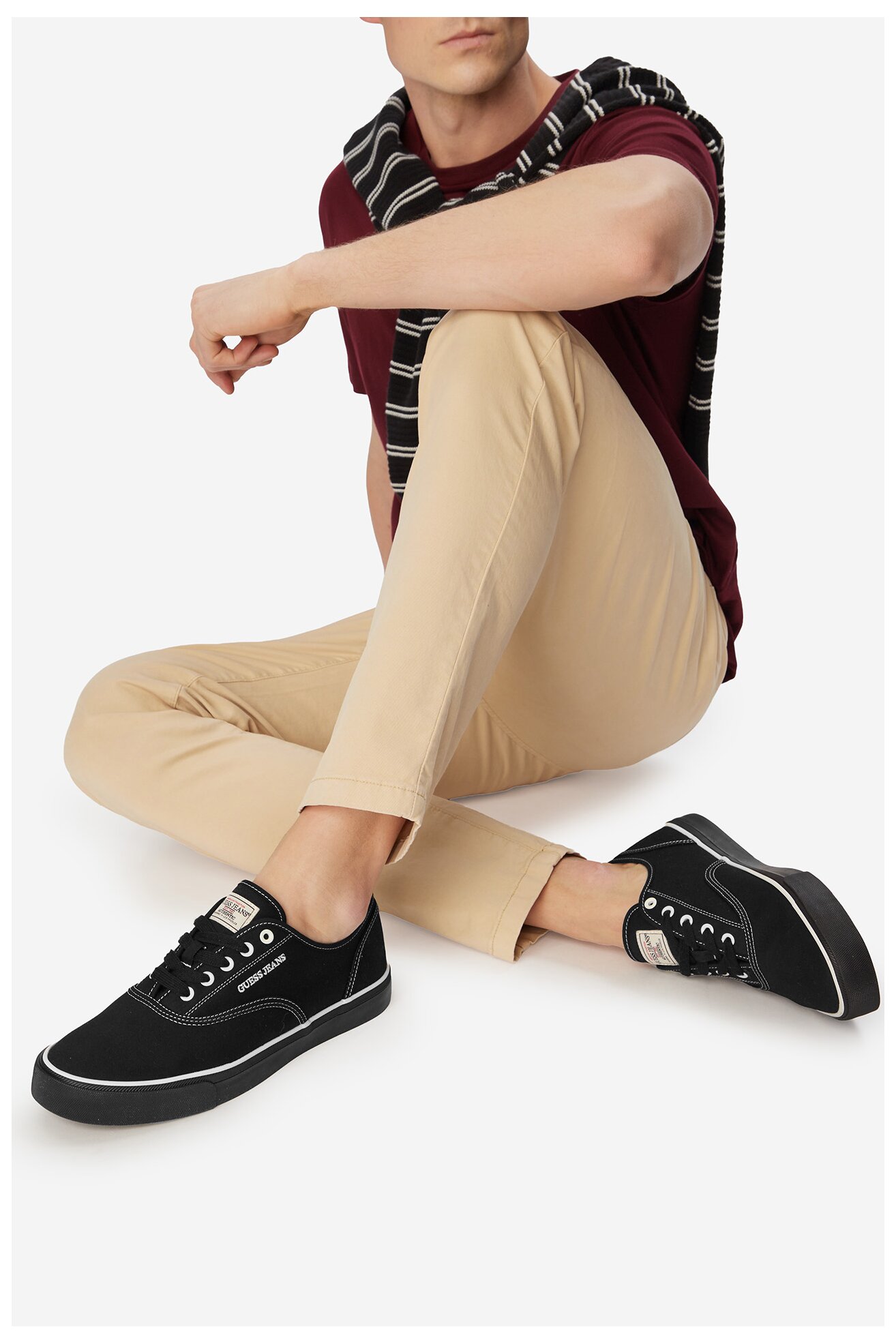 Platnena obuća GUESS JEANS CWBEO-ROCKFORD-01 WE CRNA