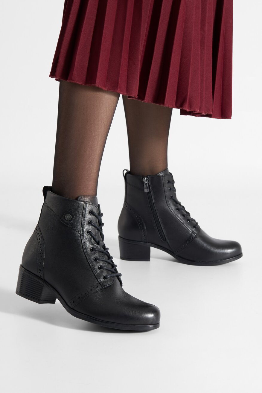 Lasocki - Trzewiki skórzane na słupku - 5904862933788
