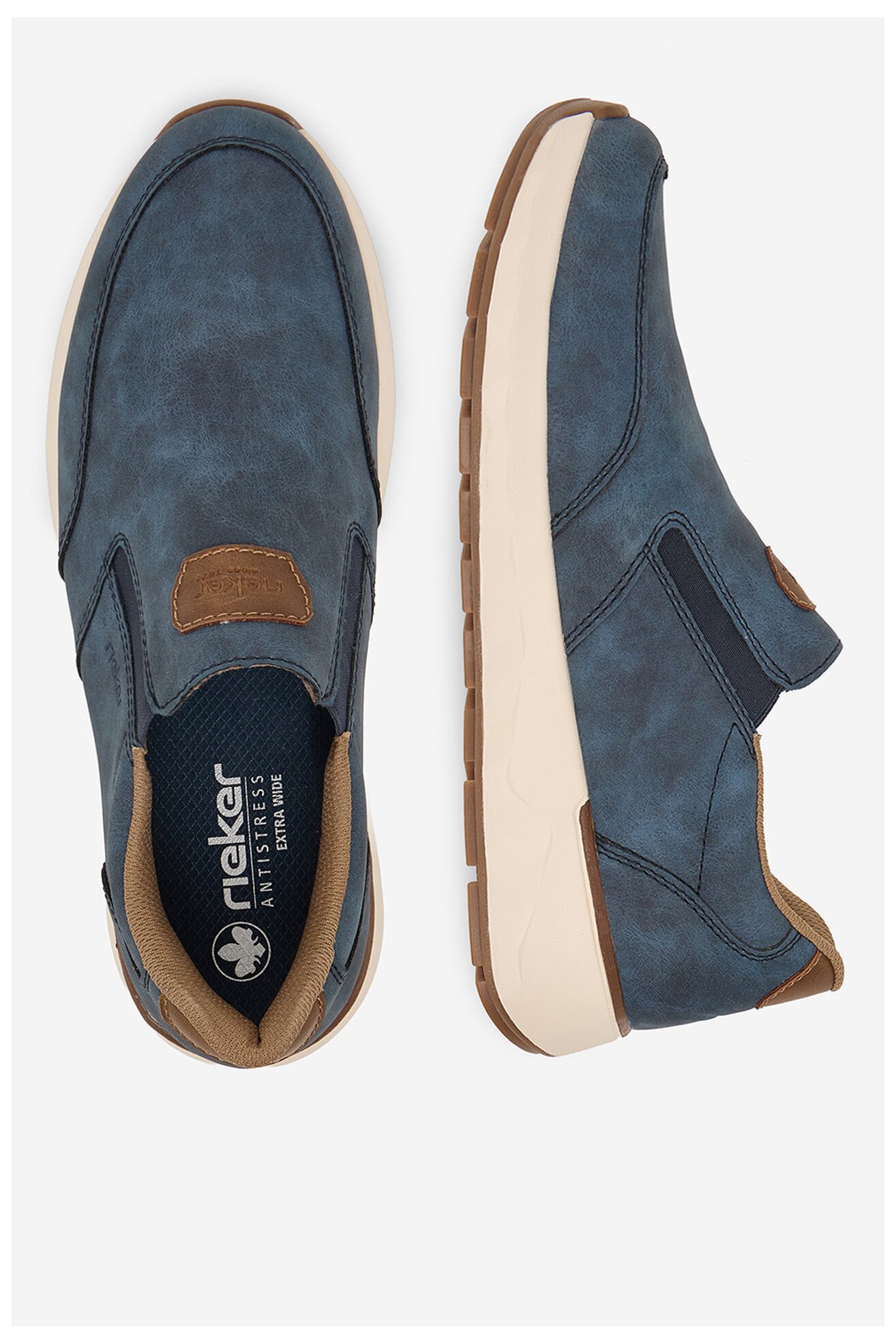 Półbuty Rieker CEO-11550-15 Jeansowy