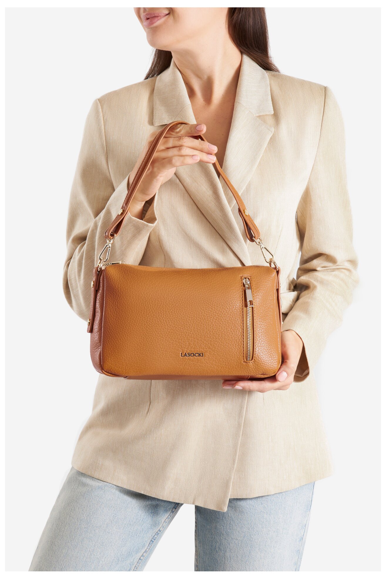Дамска чанта Lasocki LSK-K-027-06 КАМЕЛ