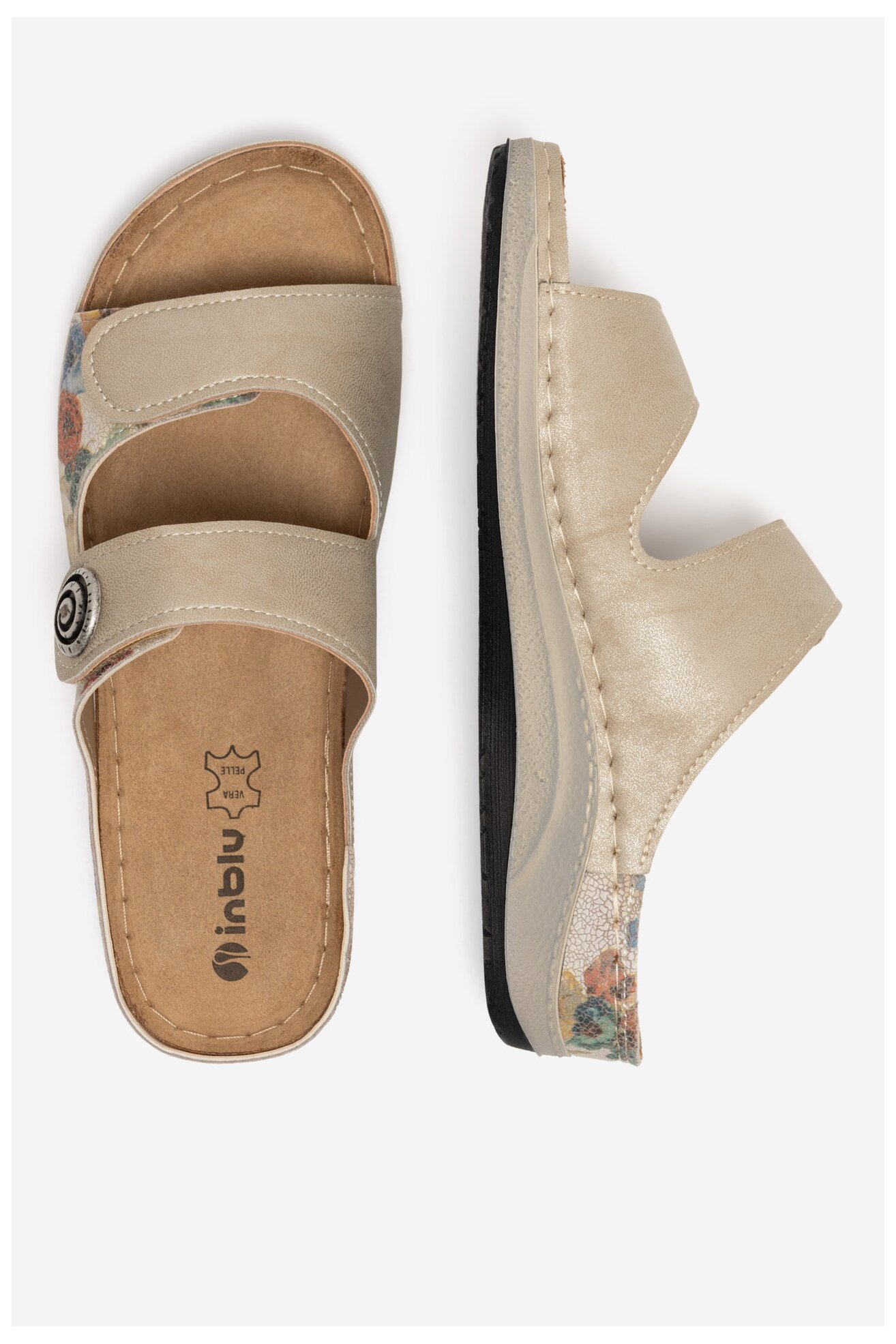 Klapki Inblu PF010100 Złoty