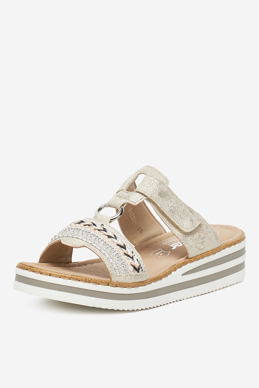 Rieker - Klapki na koturnie - 2230078412148