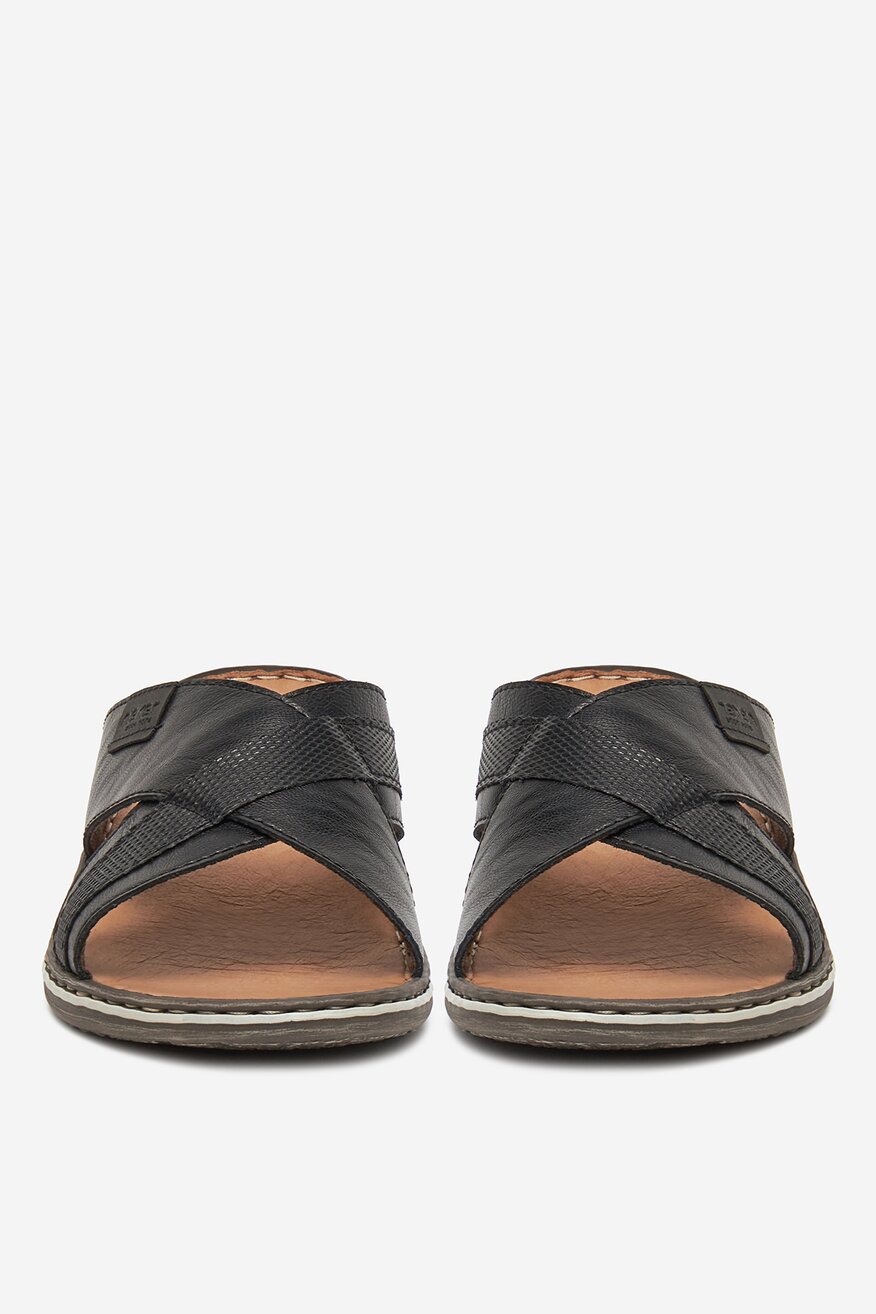 Rieker - Klapki skórzane - 5906751770467