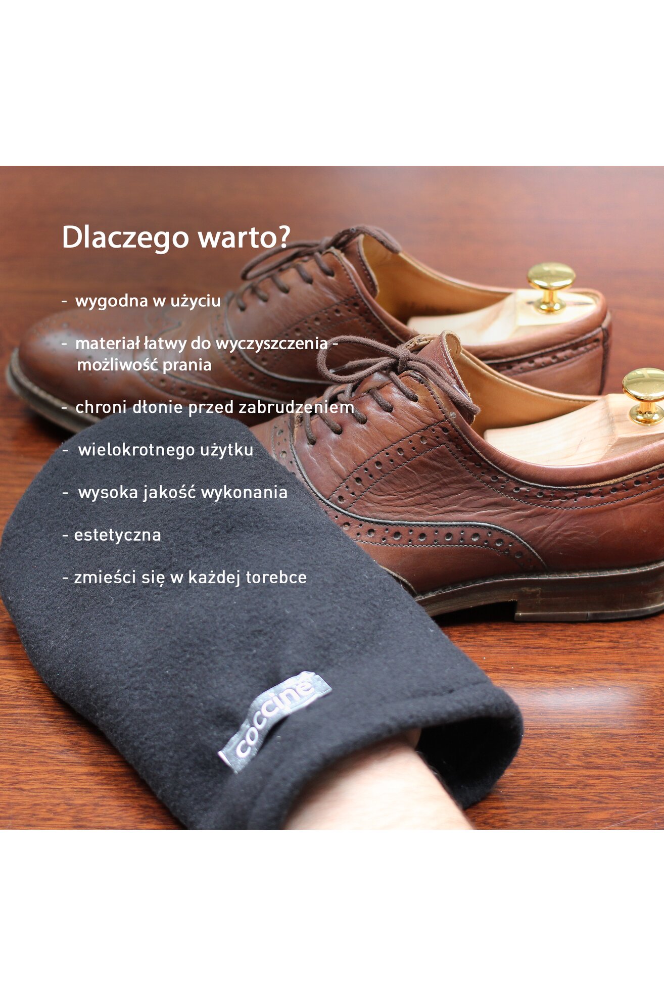 Rękawica do pielęgnacji obuwia Coccine COCCINE CLEVER GLOVE - RĘKAWICA DO POLEROWANIA OBUWIA -