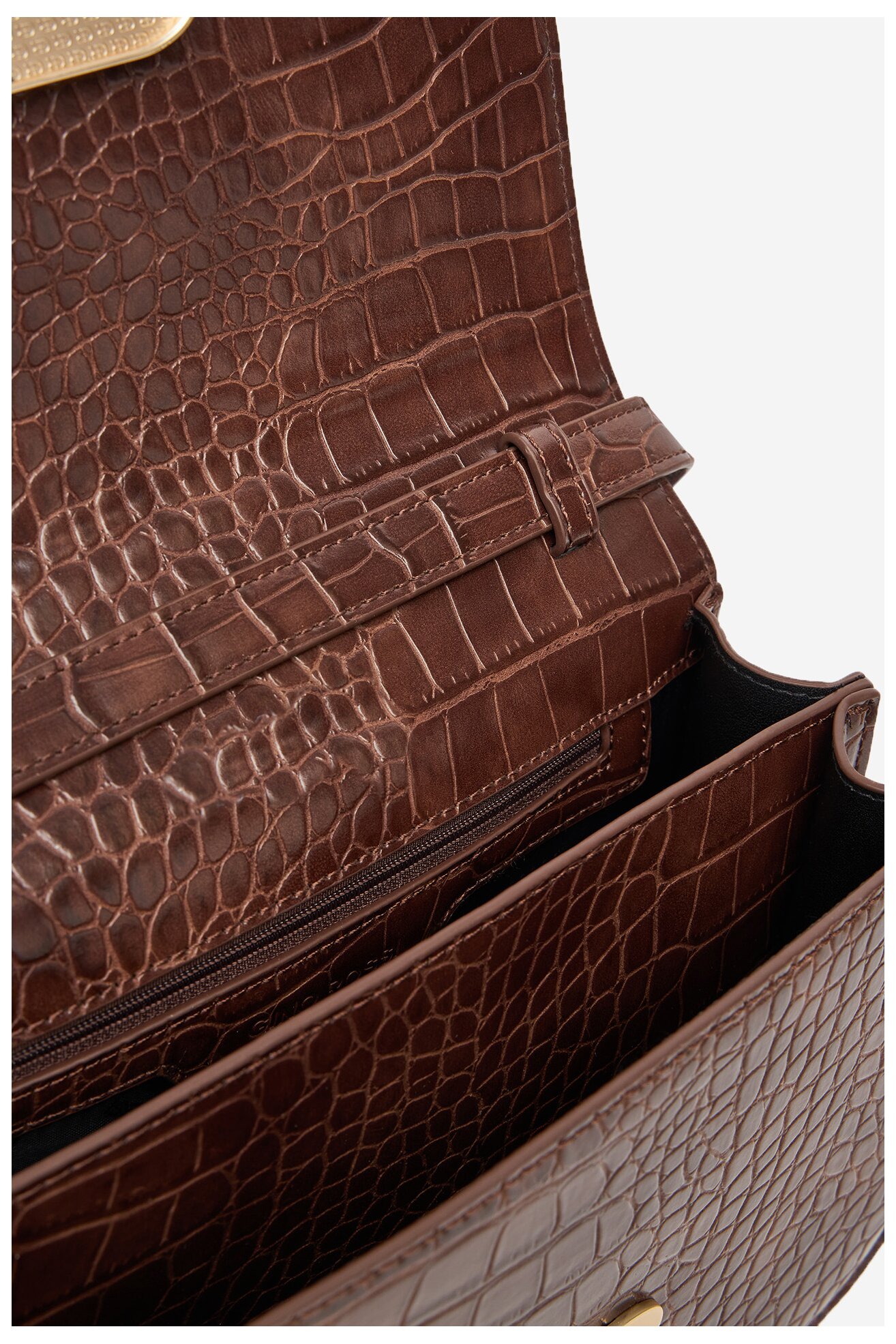 Torebka Gino Rossi CEO-LINA-KQ44-CROCCO Brązowy