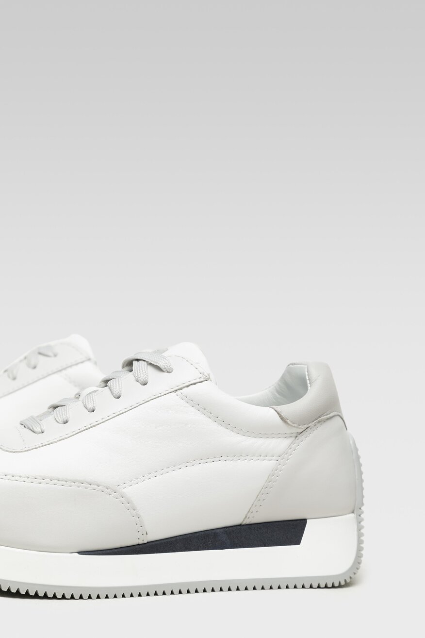 
                Gino Rossi Sport - Skórzane sneakersy szare - 5904248484170