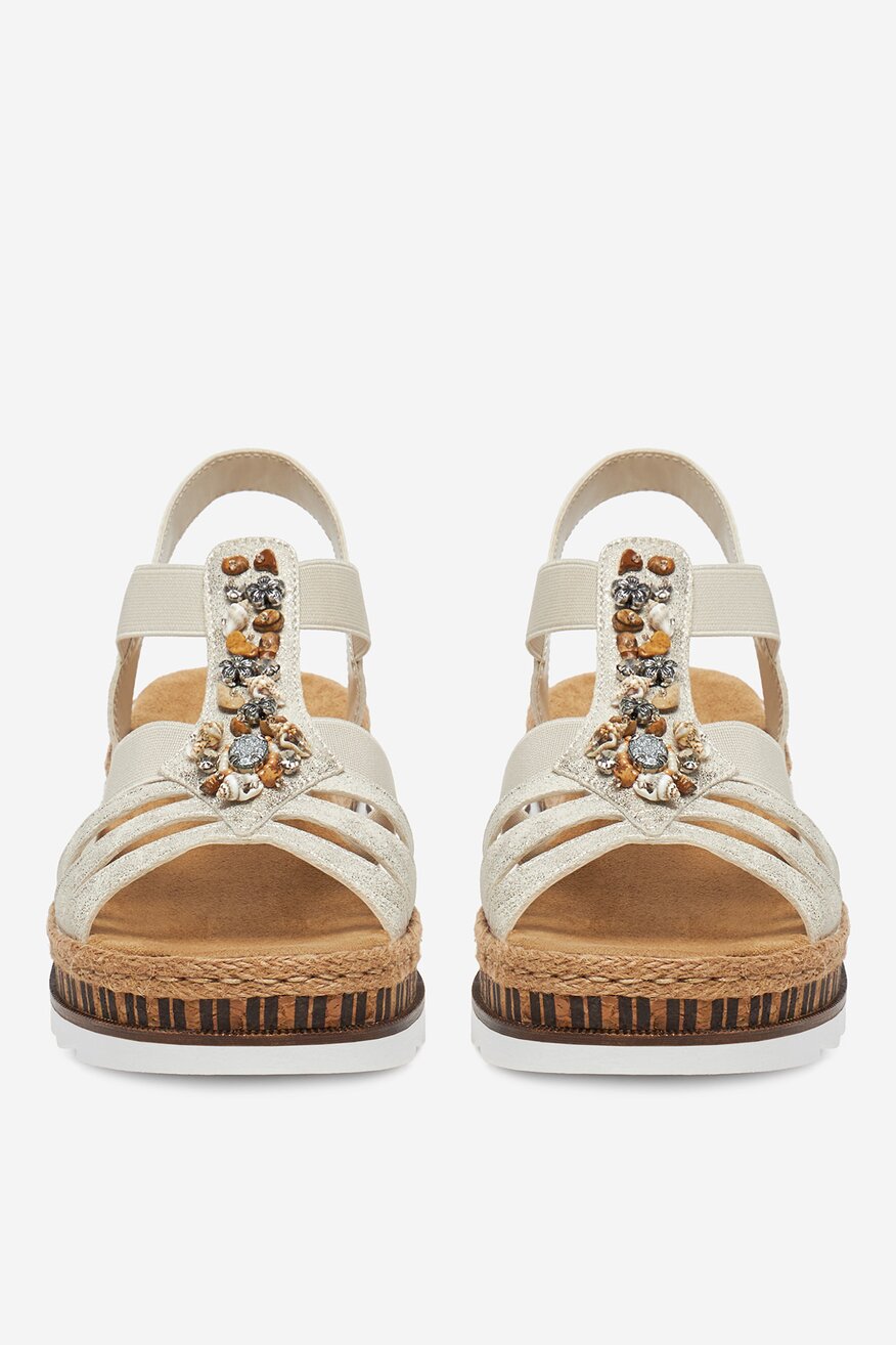 
                Rieker - Sandały na koturnie - 2230078409858