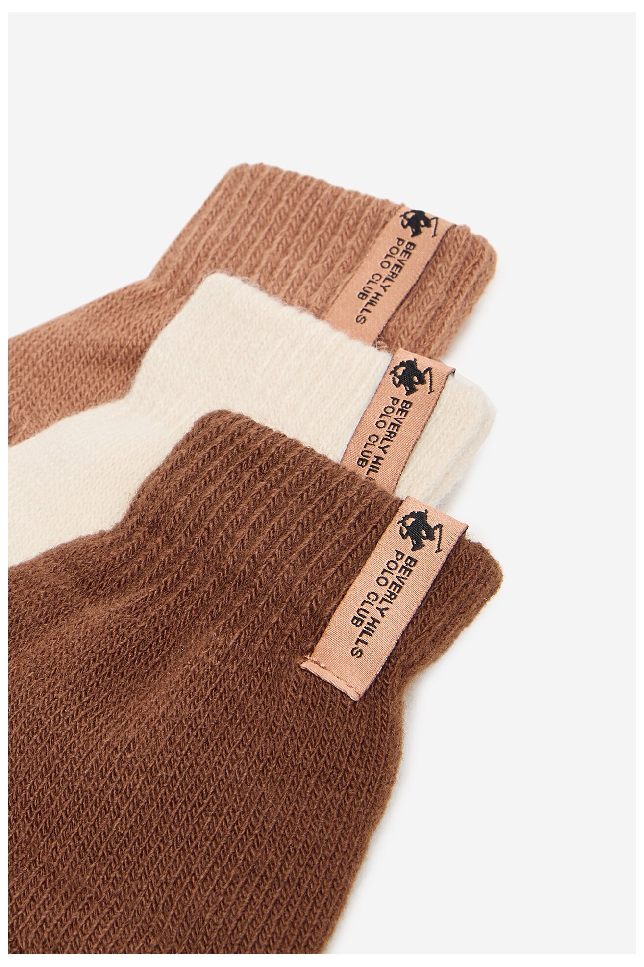 Рукавички Дитячі Beverly Hills Polo Club CEO-ACCCS-BHPC-03(3-PACK) КОРИЧНЕВИЙ