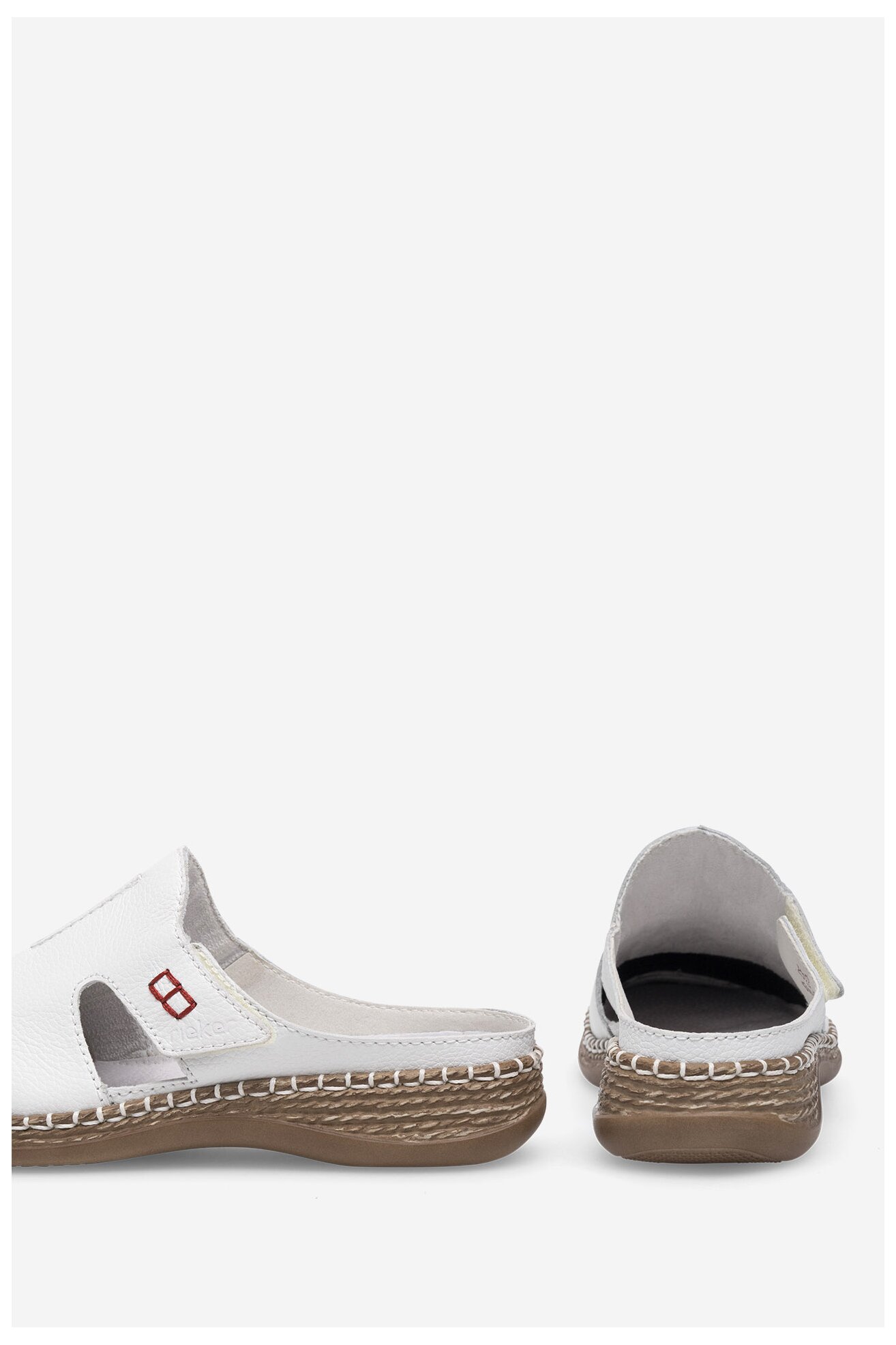 Klapki Rieker 46462-80 Biały
