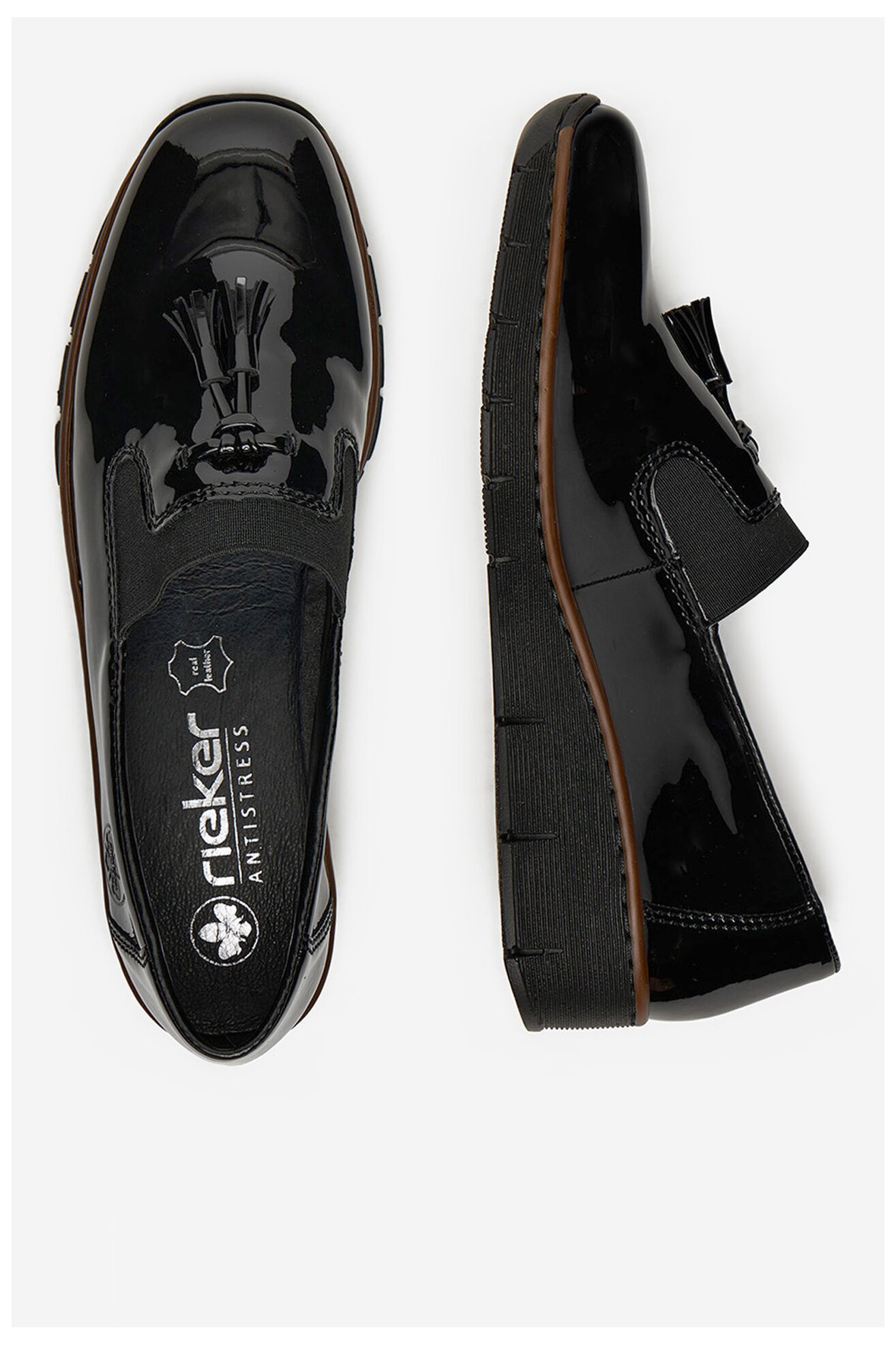 Mokaszin Rieker 53751-00 FEKETE