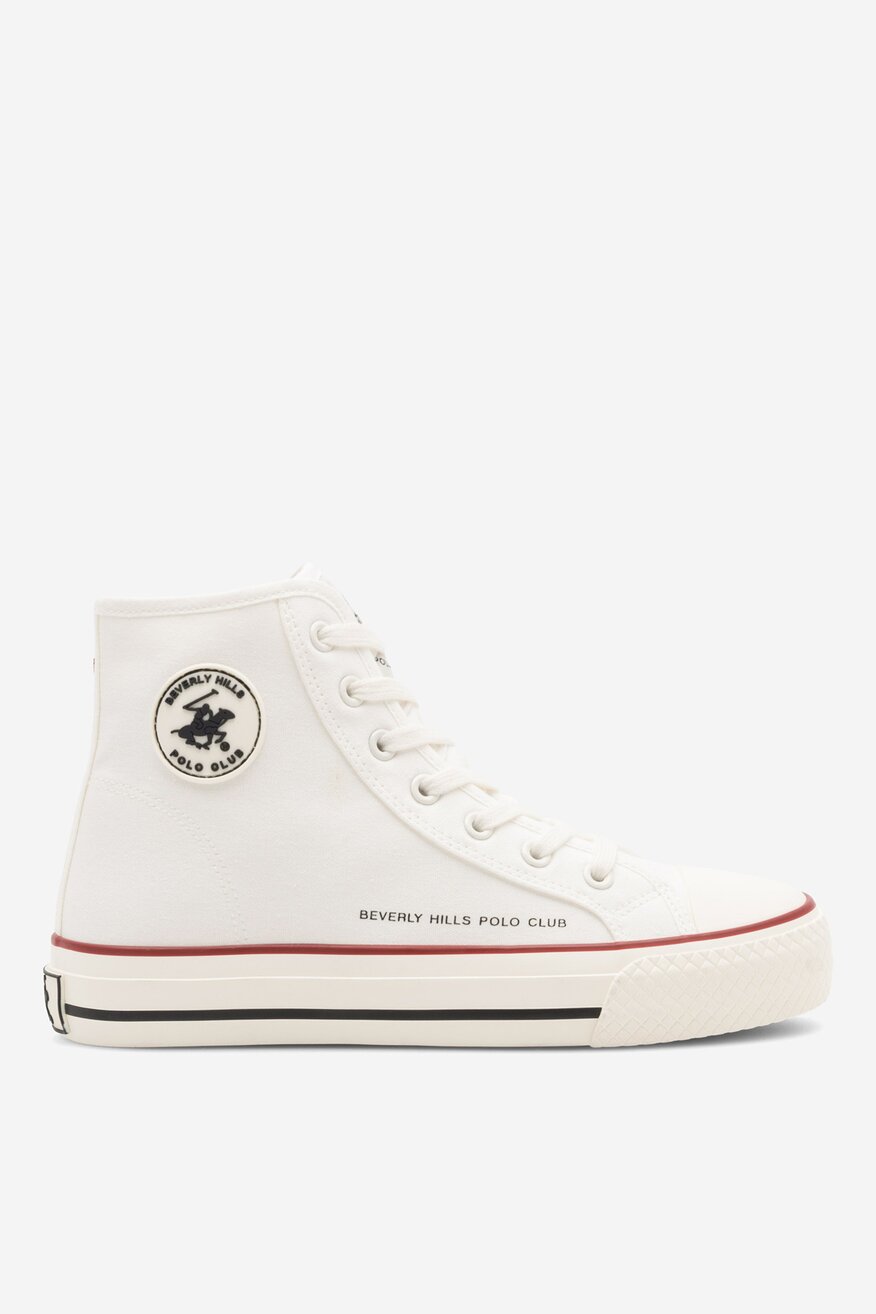 Pantofi pânză Beverly Hills Polo Club ALB - 5905588439486