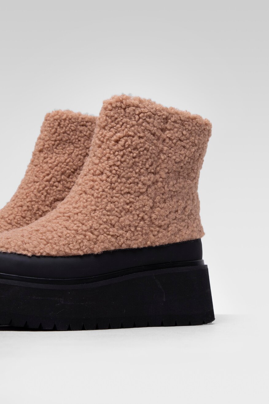 Jenny Fairy - Śniegowce flatformy brązowe - 5904248245962