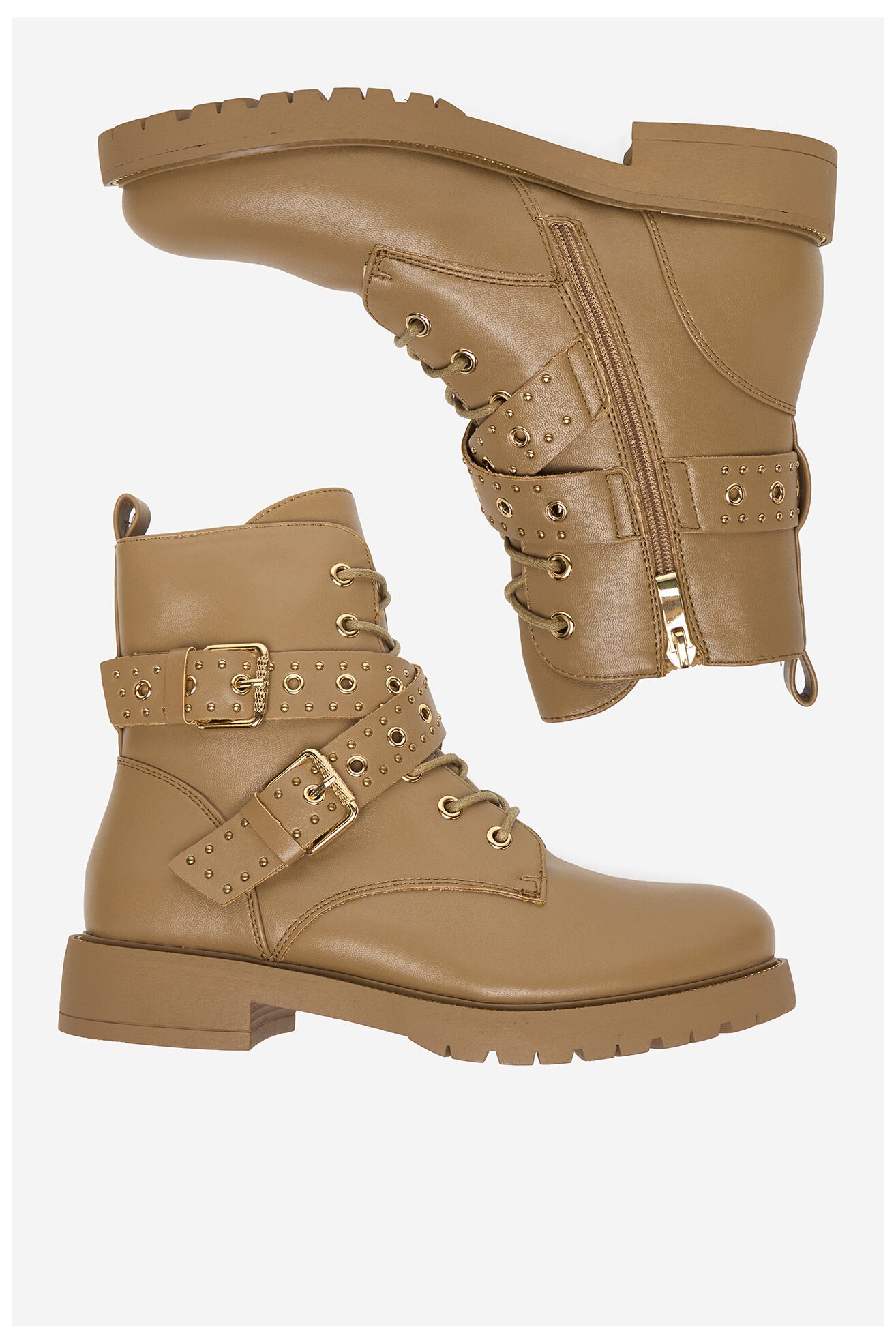 Bokacsizma DeeZee 15161-1-BEIGE PU BÉZS