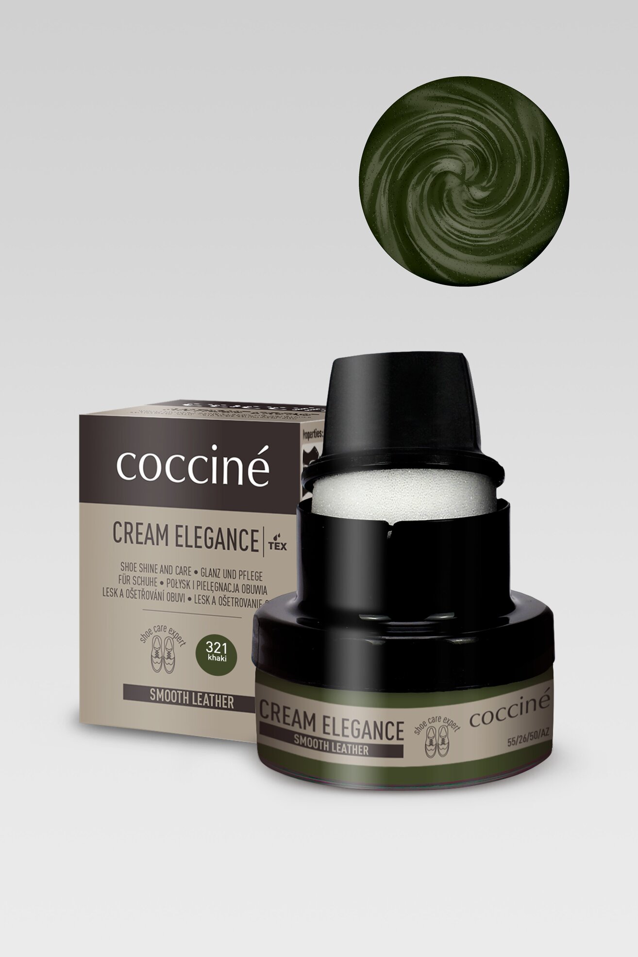 Kosmetyki do obuwia Coccine CREAM ELEGANCE 50 ML Khaki