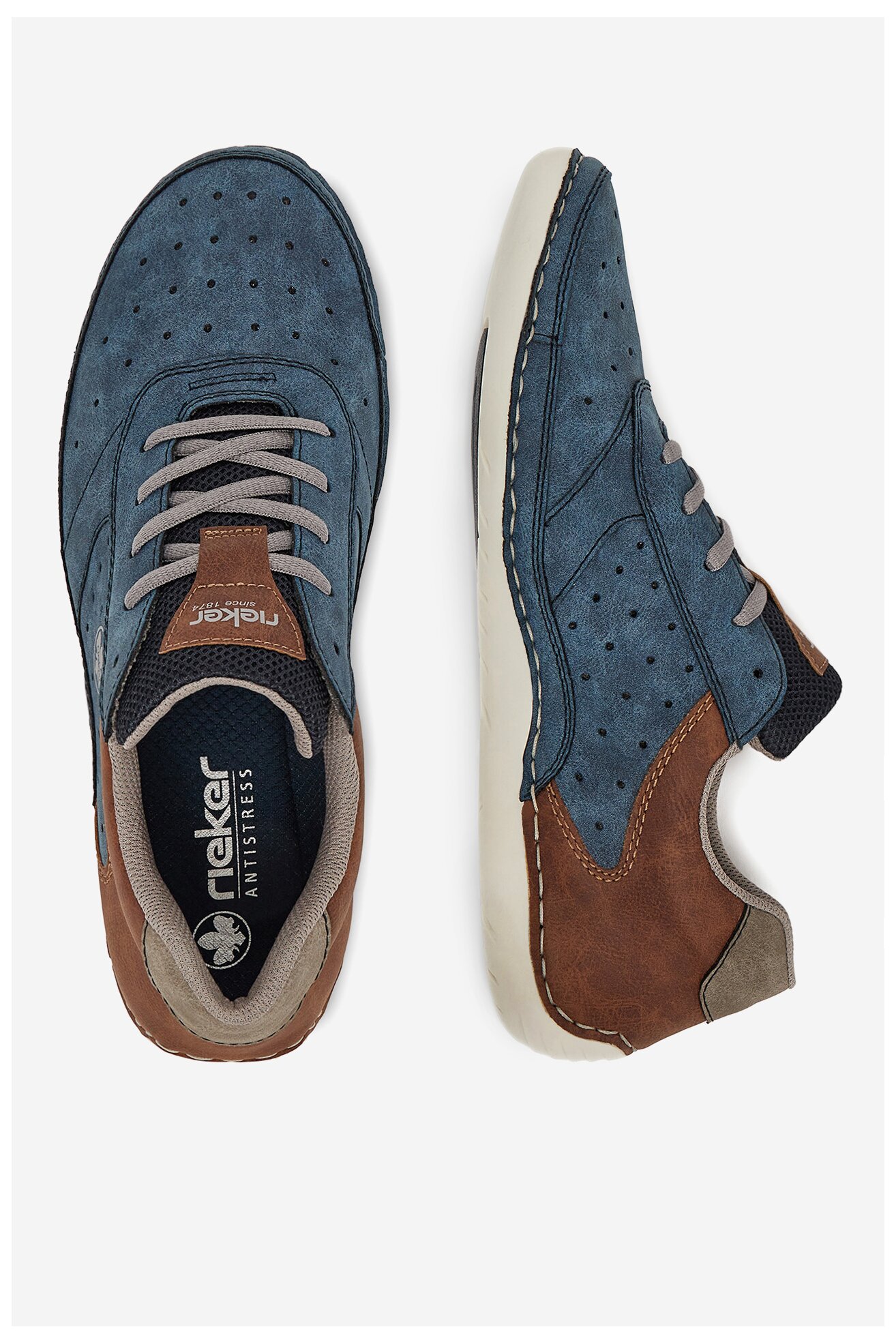 Половинки обувки Rieker 07506-16 КОБАЛТОВО СИНЬО