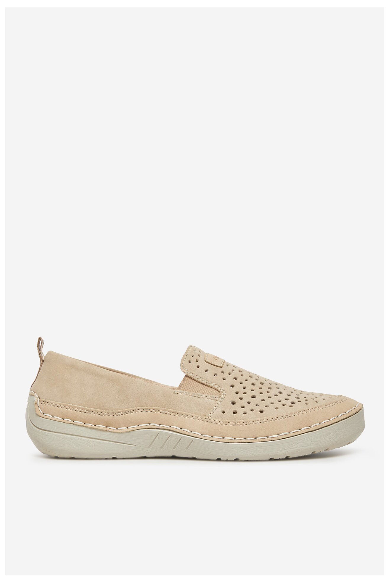 Półbuty Rieker 52551-62 Beżowy jasny