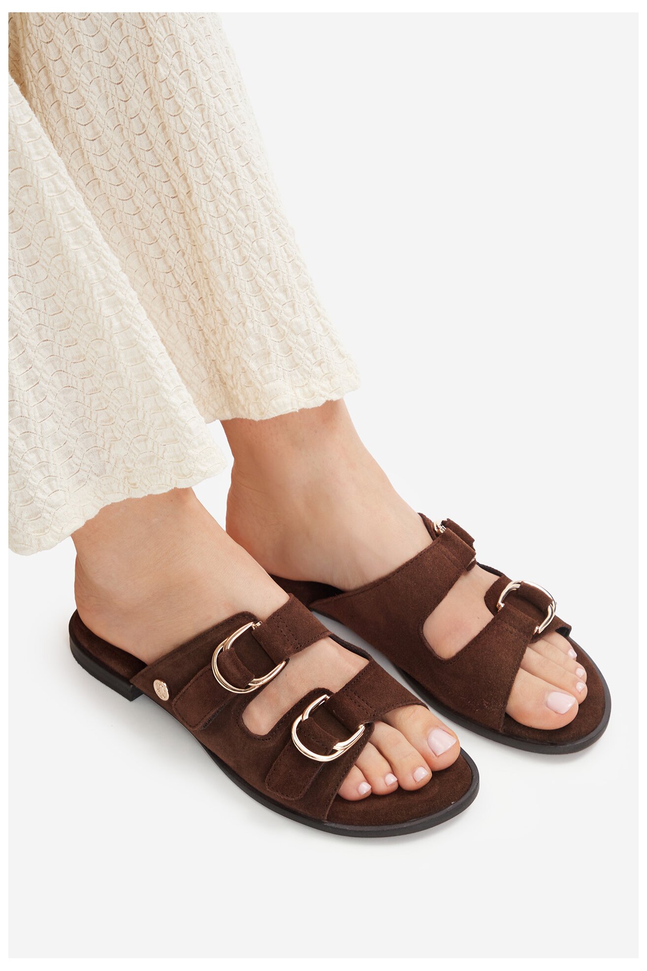 Klapki U.S. POLO ASSN. EO-KATYA001W/6S1 Brązowy