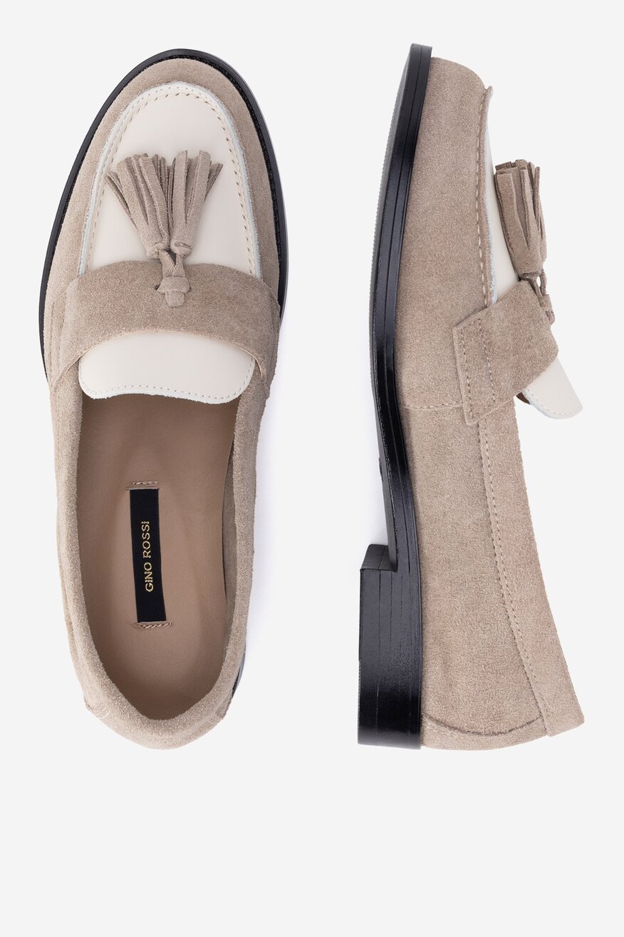 Gino Rossi - Loafersy zamszowe - 5906751018989