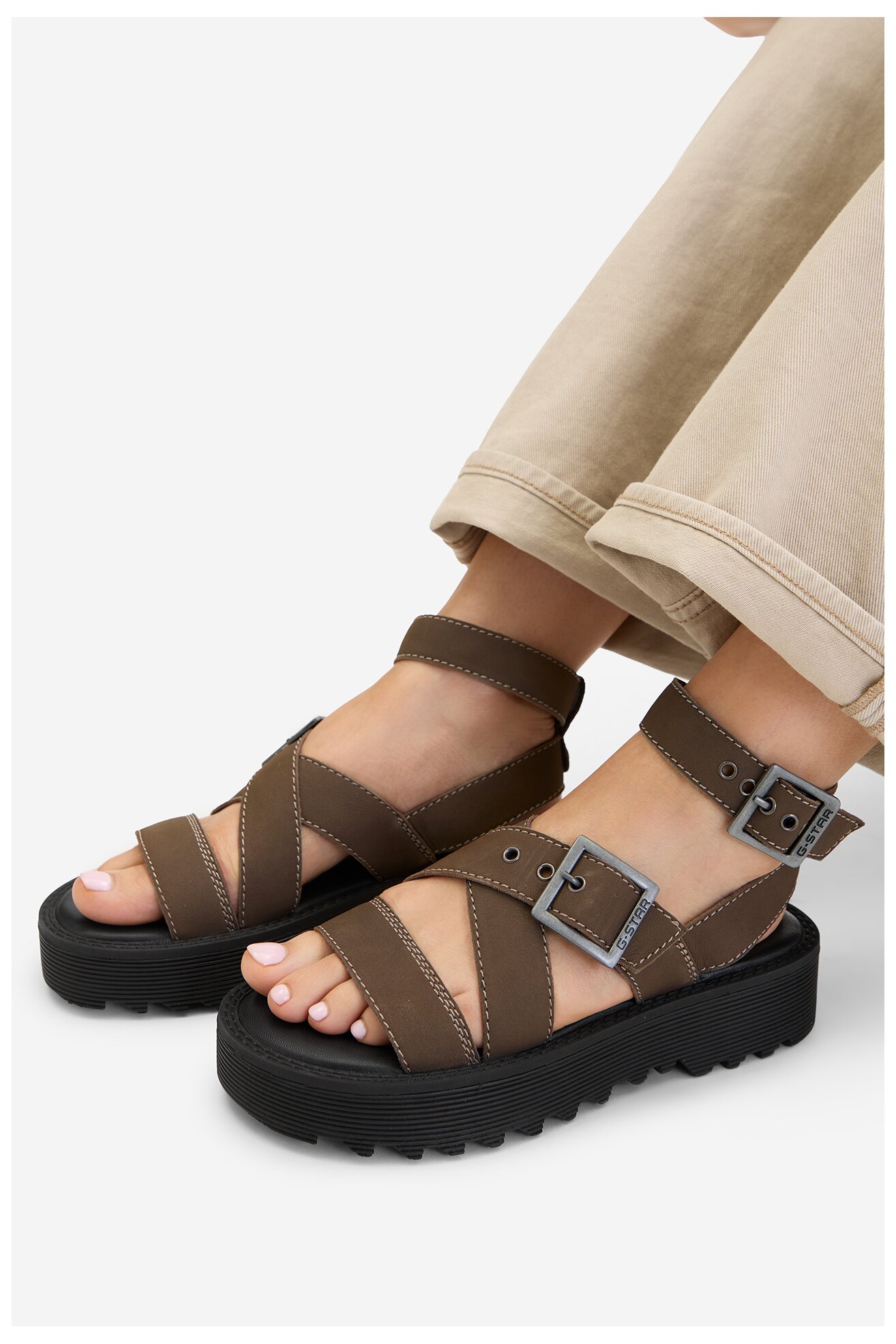 Sandały G-STAR RAW CEO-WI16-AVA-03 Oliwkowy