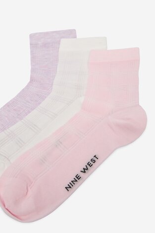 Шкарпетка NINE WEST CEO_BR_NW_25079_W_AW25 (3 PACK) БІЛИЙ
