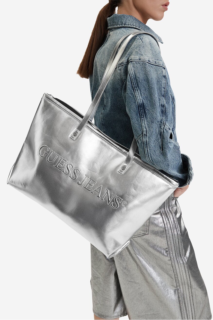 
                Сумка З Ремінцем GUESS JEANS СРІБНИЙ - 5906751880715