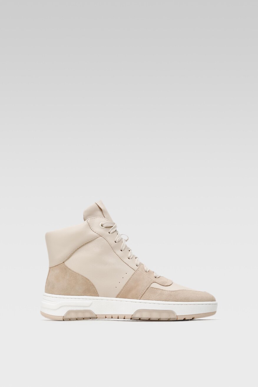 
                Badura - Skórzane trzewiki beżowe - 5904248482312