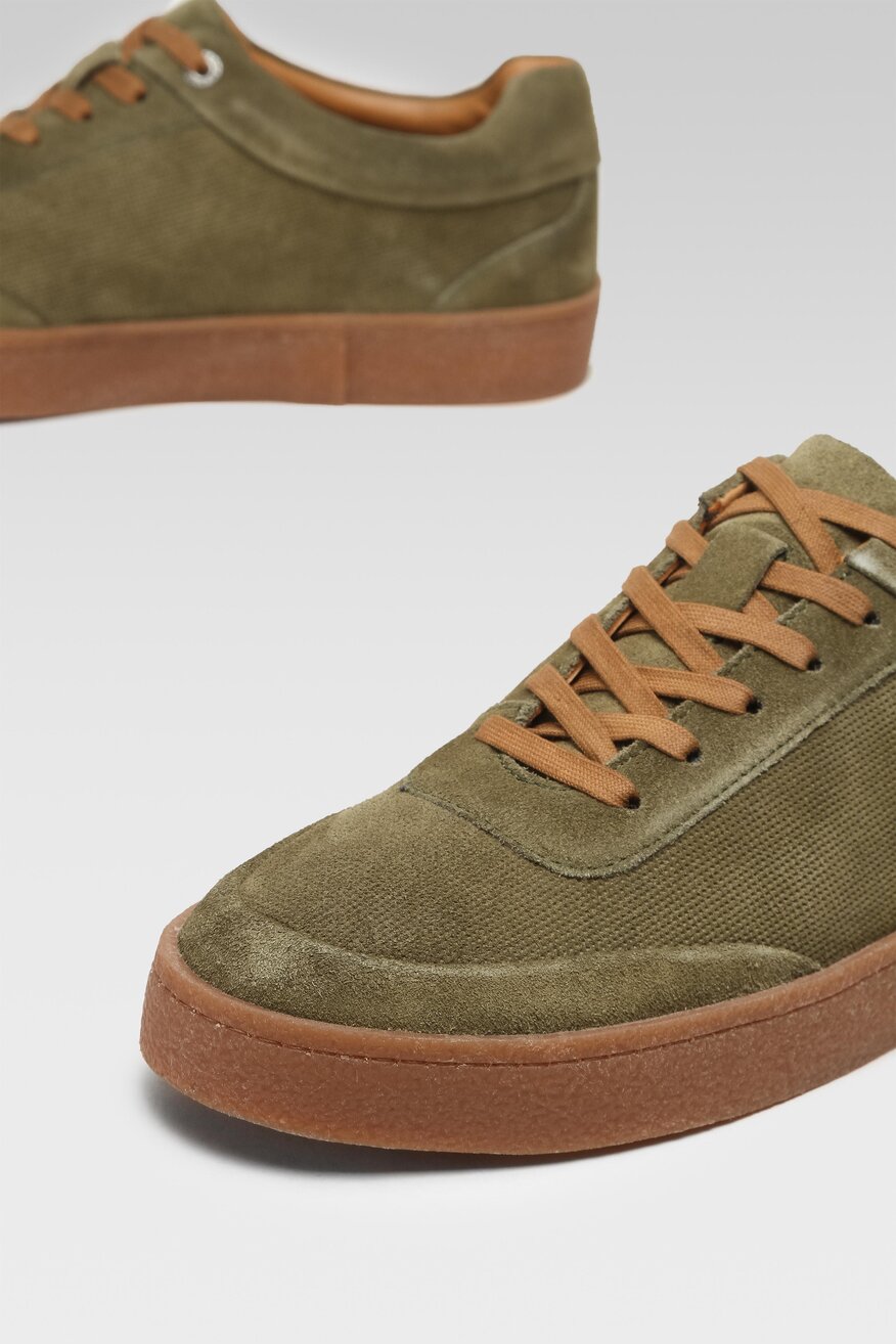 
                Lasocki - Skórzane półbuty khaki - 5904862538778