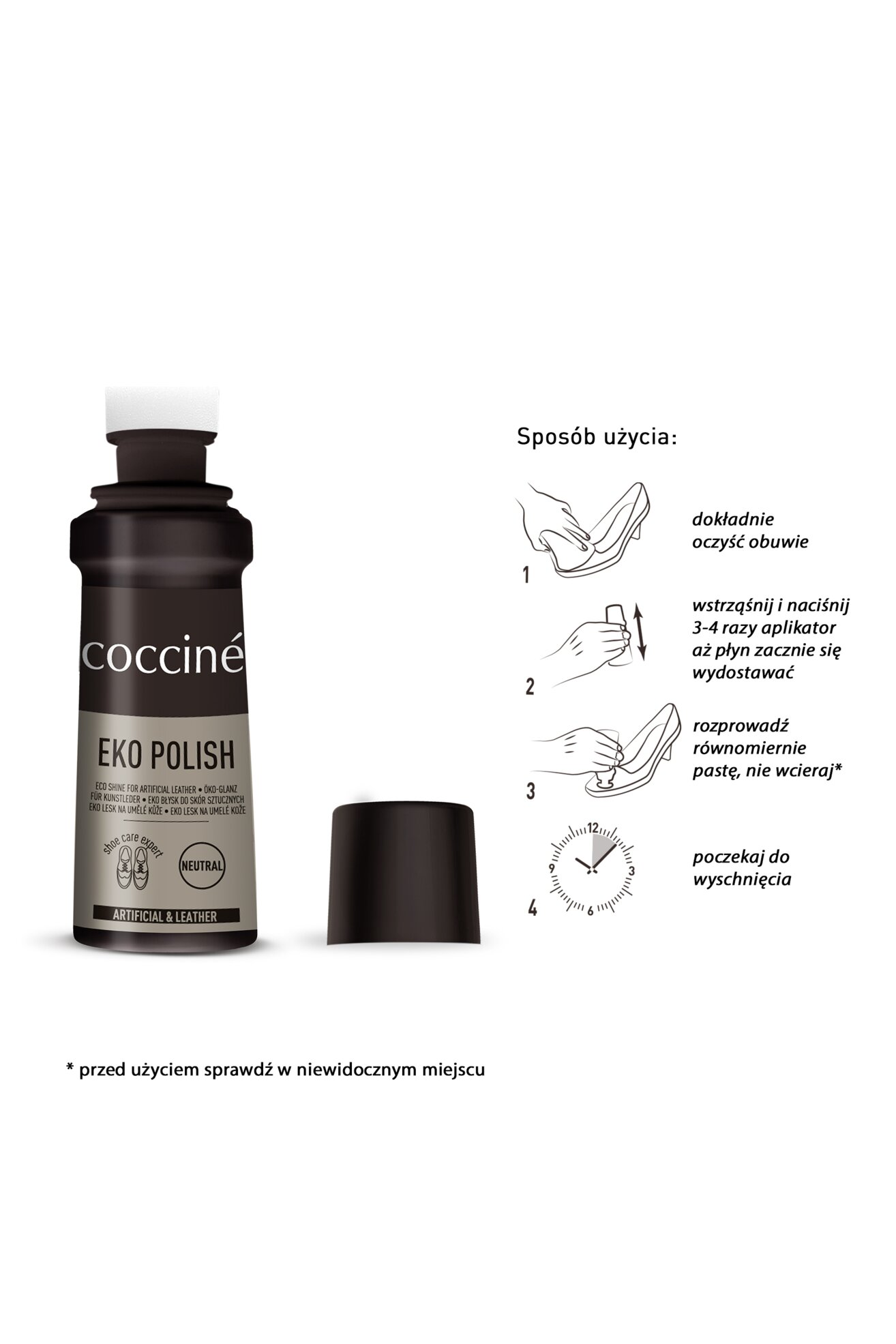 Kosmetyki do obuwia Coccine EKO POLISH 75 ml v.Z Czarny