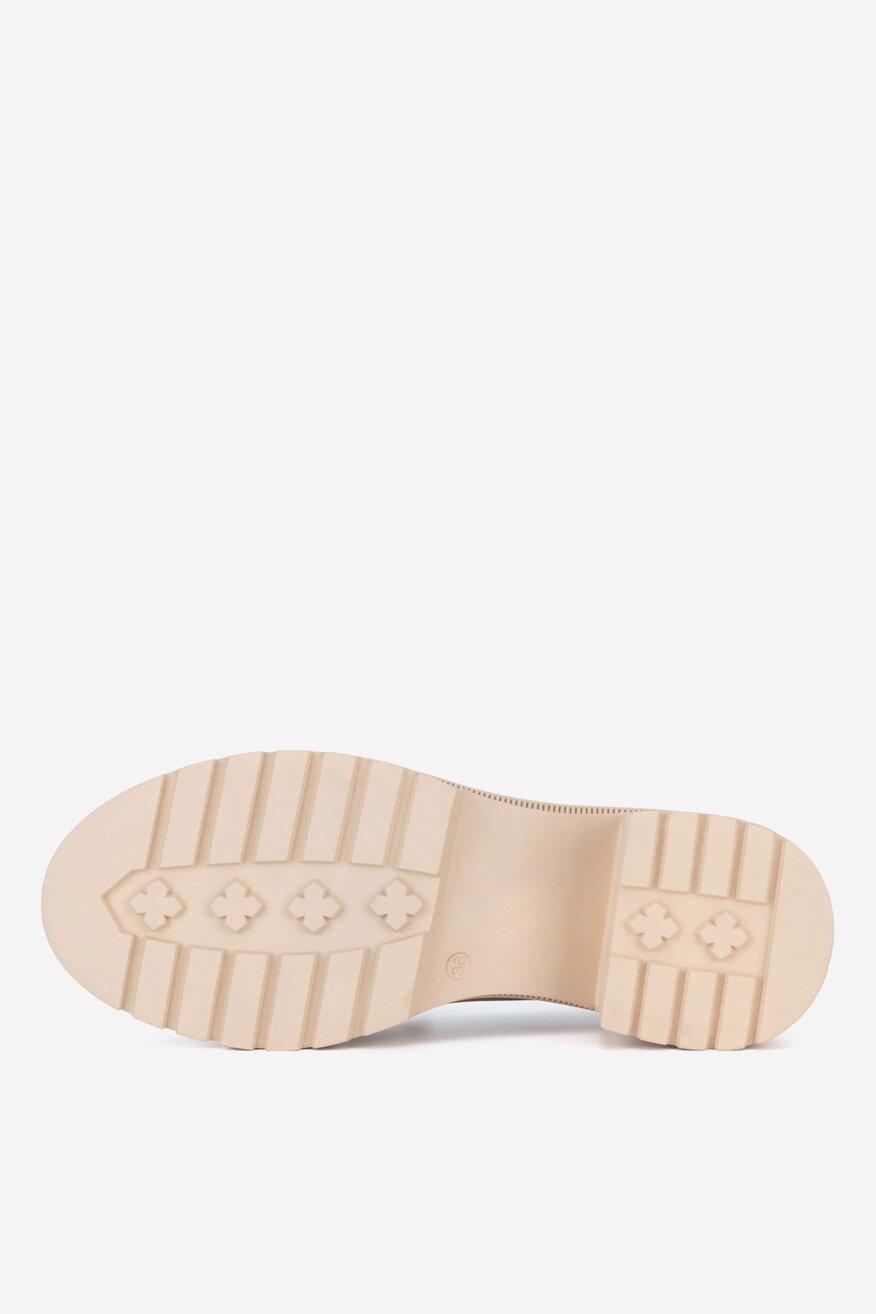 
                Lasocki - Loafersy skórzane na obcasie - 5905588650690