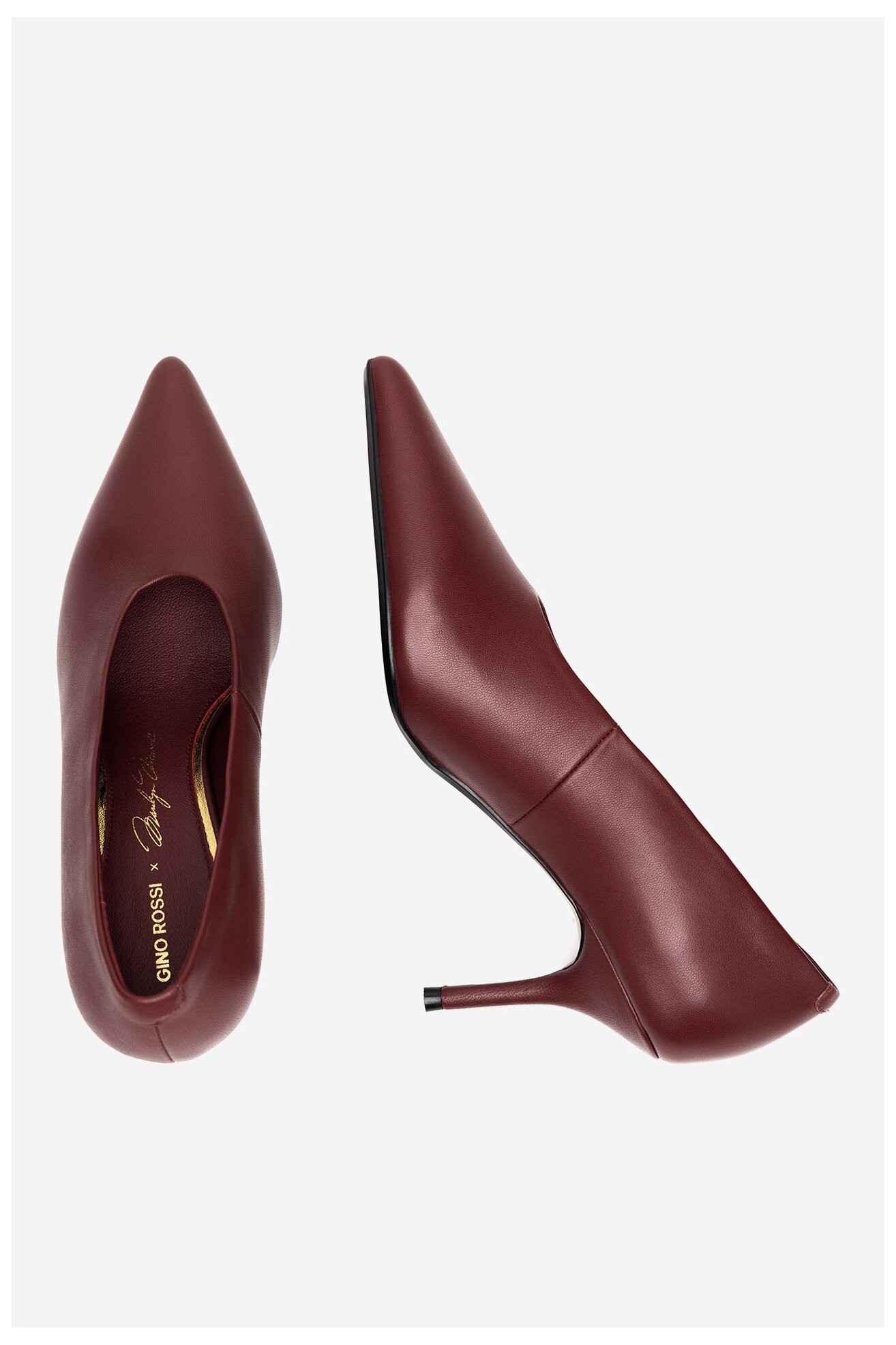 Pantofi cu toc Gino Rossi CLEO-1527-1-TB GRENA ÎNCHIS