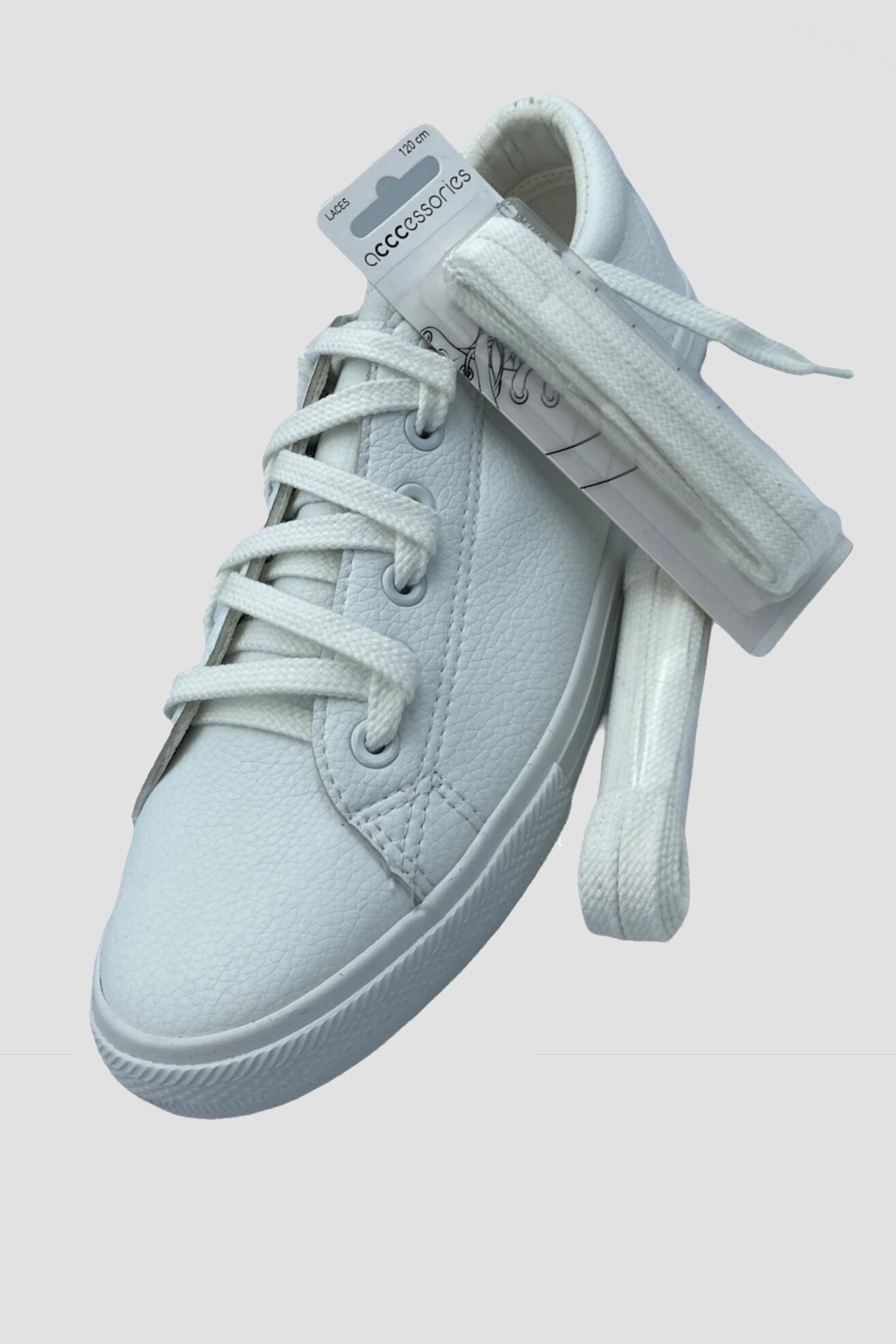 Sznurowadła ACCCESSORIES 570 SZNUROWADŁA 120 CM Biały