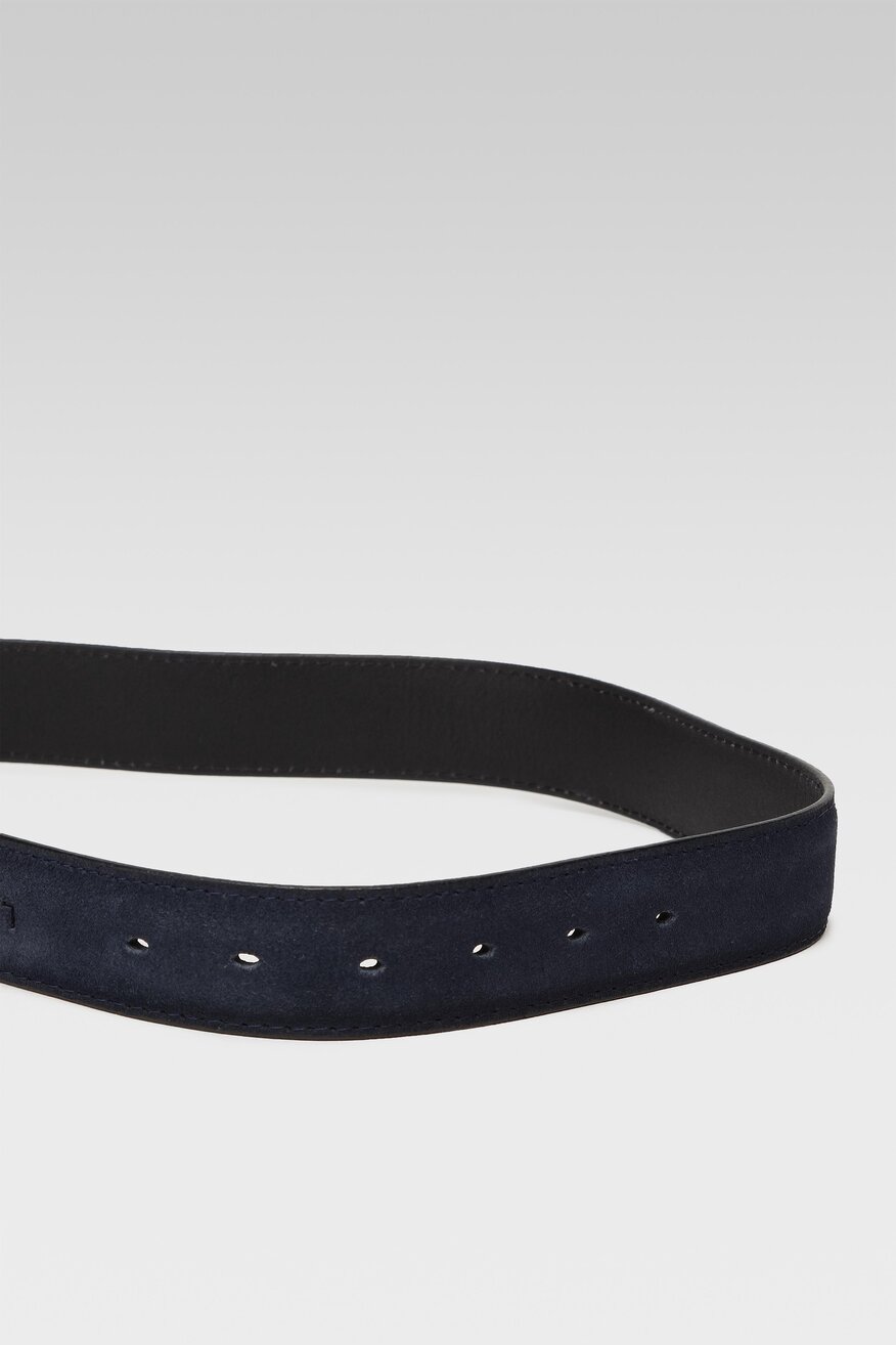 
                Lasocki - Pasek męski skórzany niebieski - 5904248887230