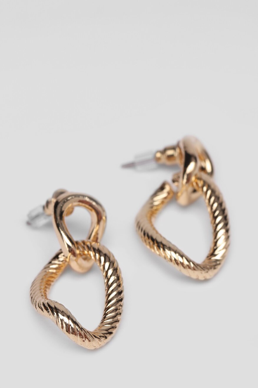 
                ACCCESSORIES - Kolczyki metaliczne złote - 5903698295718