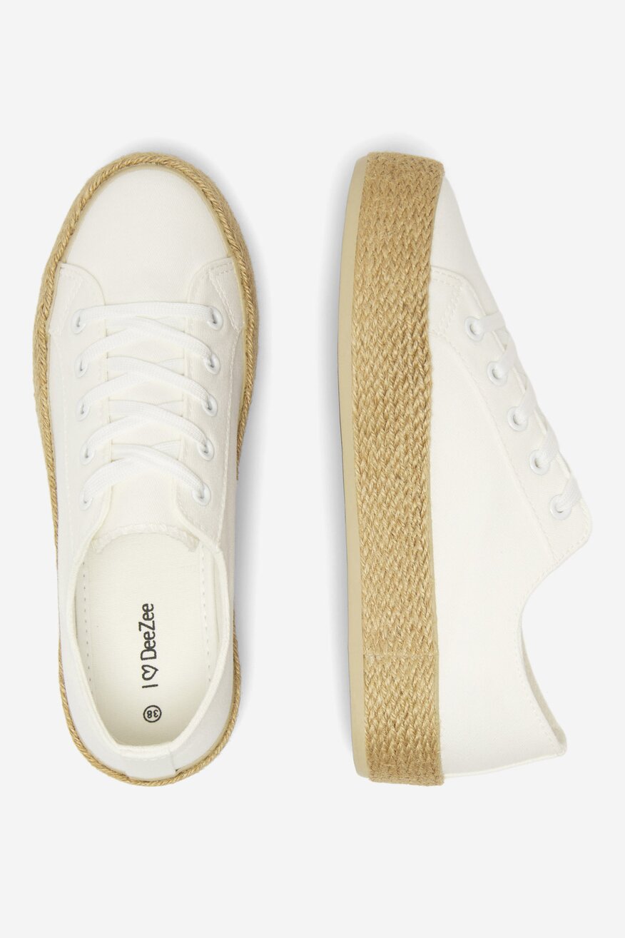 
                Espadrile DeeZee ALB - 5903419905049